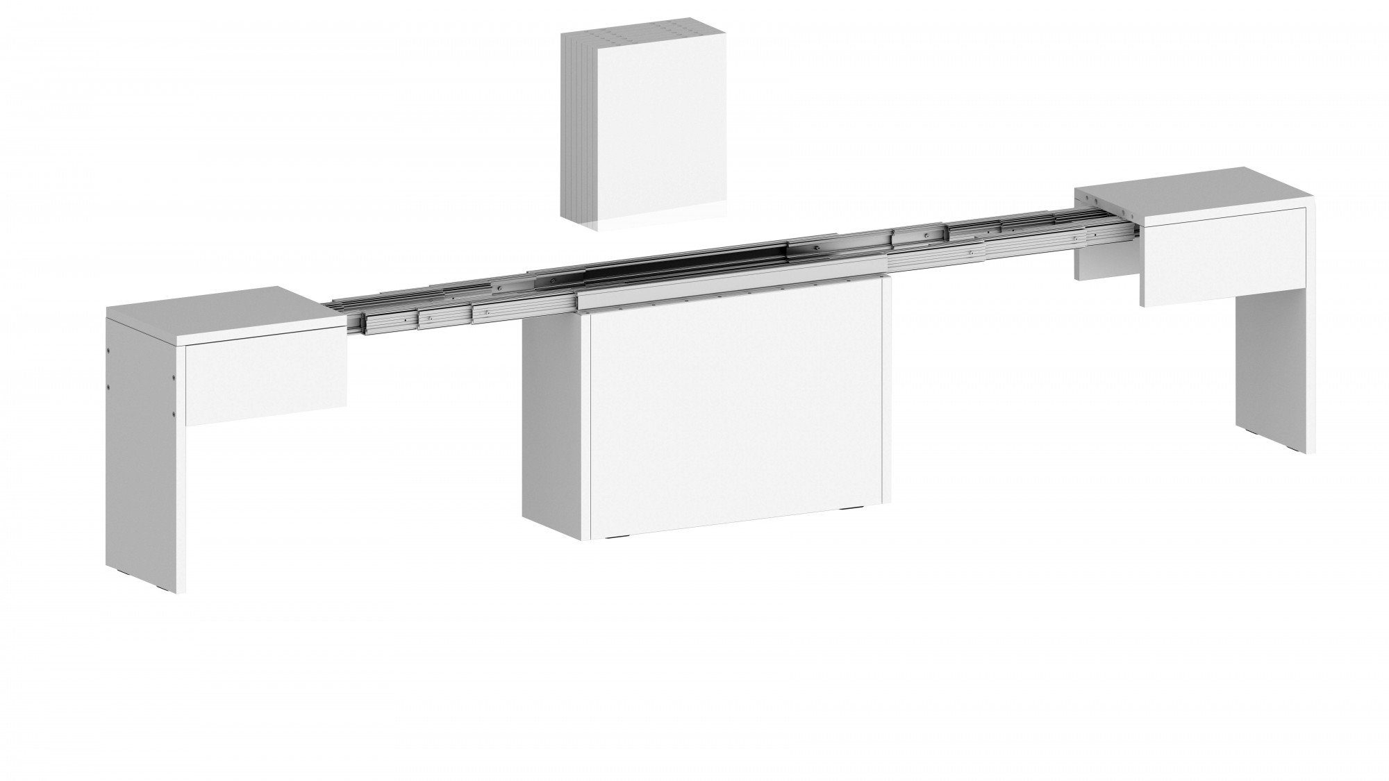 INOSIGN Zitbank Praktika, Zitbank, Bank met uittrekfunctie, uittrekbaar van 66 naar 290 cm (1 stuk)