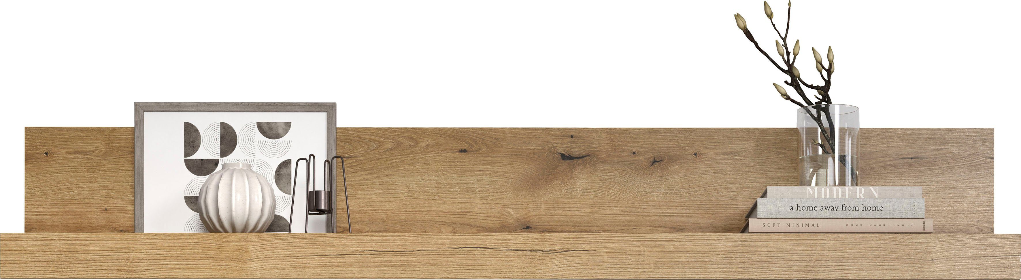 Home affaire Wandplank Gent Ideaal voor decoraties - gemonteerd (B/D/H): 180x26x31 cm (1 stuk)