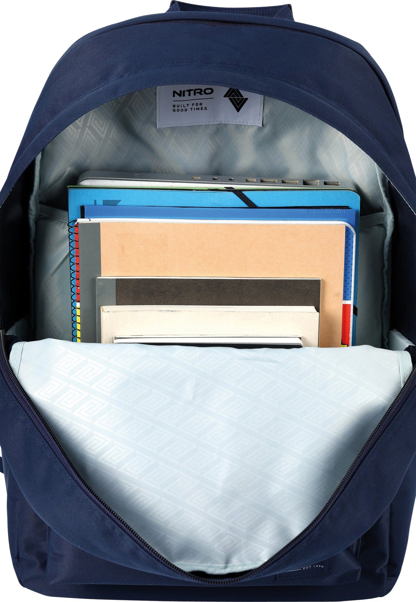 NITRO Vrijetijdsrugzak Urban Plus Daypack, streetpack in retro-stijl, alledaagse rugzak, schoolrugzak