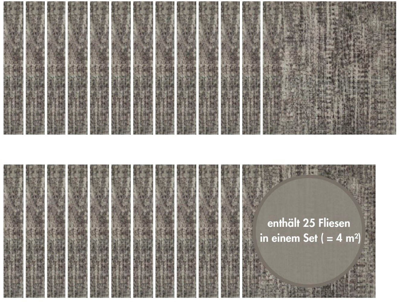 Andiamo Tapijttegel Paris naaldvilt 40x40 cm, zelfklevend, robuust & slijtvast, 25 stuks (4 m²)