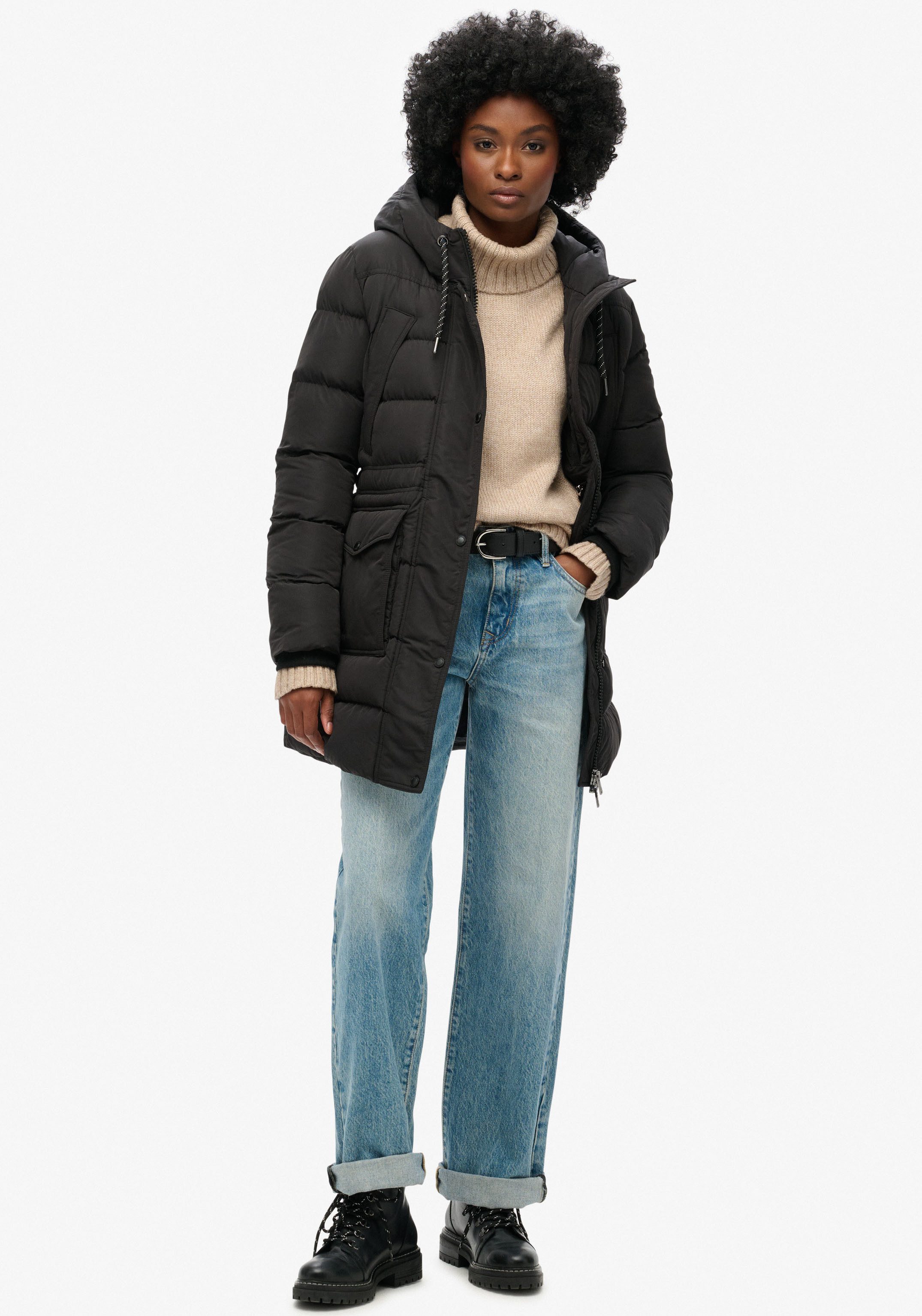 Superdry Gewatteerde jas EVEREST MID LENGTH PUFFER JKT