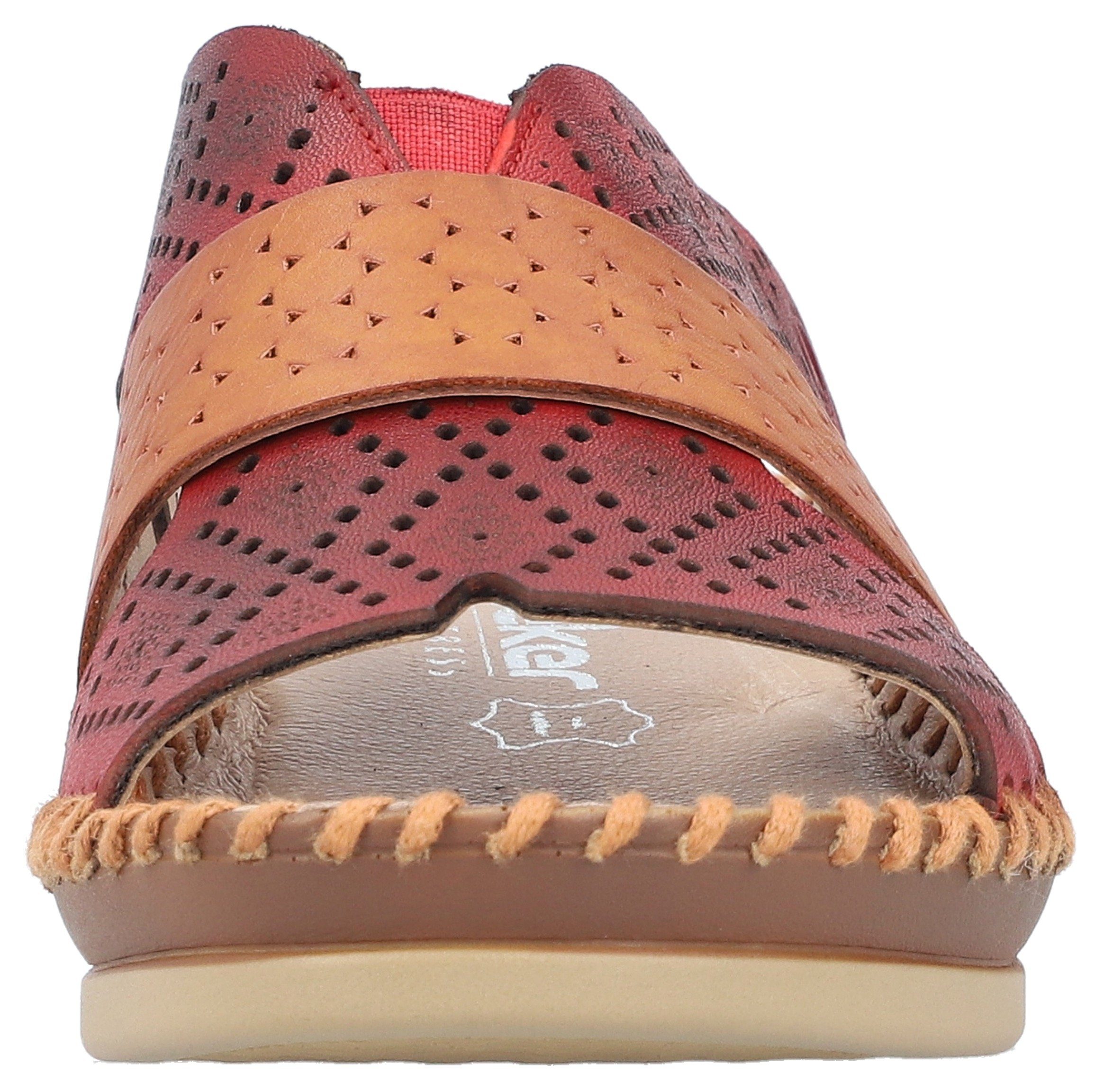 Rieker Slippers sleehak, zomerschoen, slippers met zachte leren binnenzool