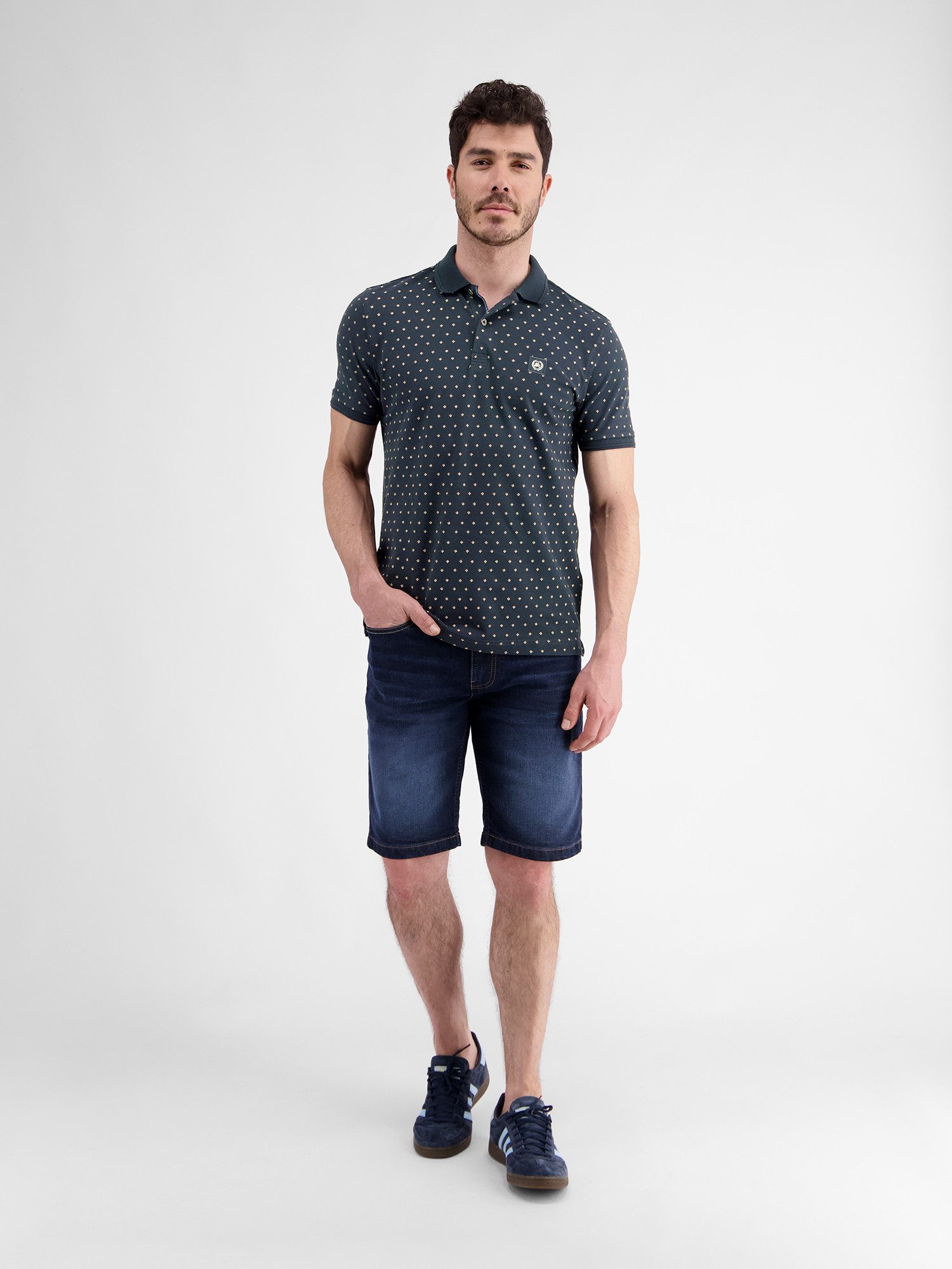 Lerros Poloshirt LERROS poloshirt met stippenprint