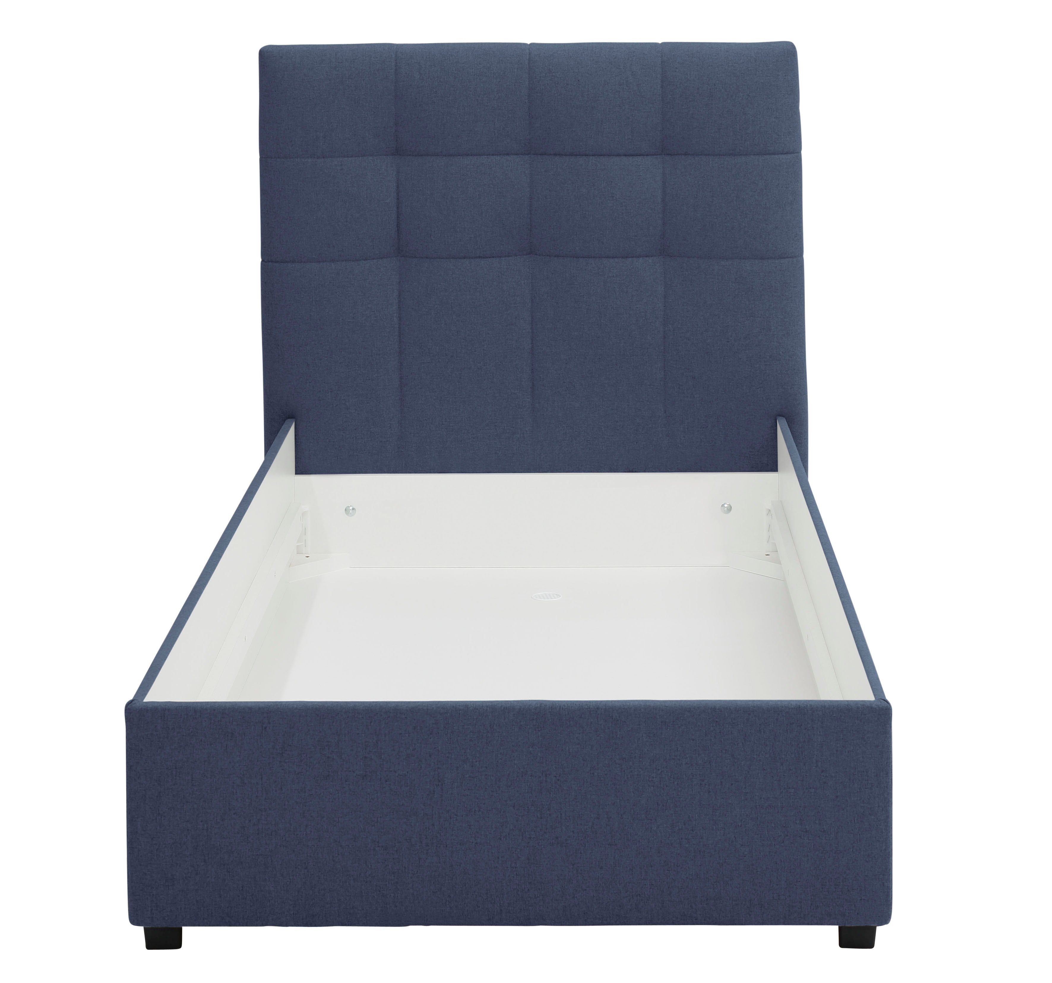 Lüttenhütt Gestoffeerd bed Endres met bedkist, naar keuze zonder matras/lattenbodem of incl. matras