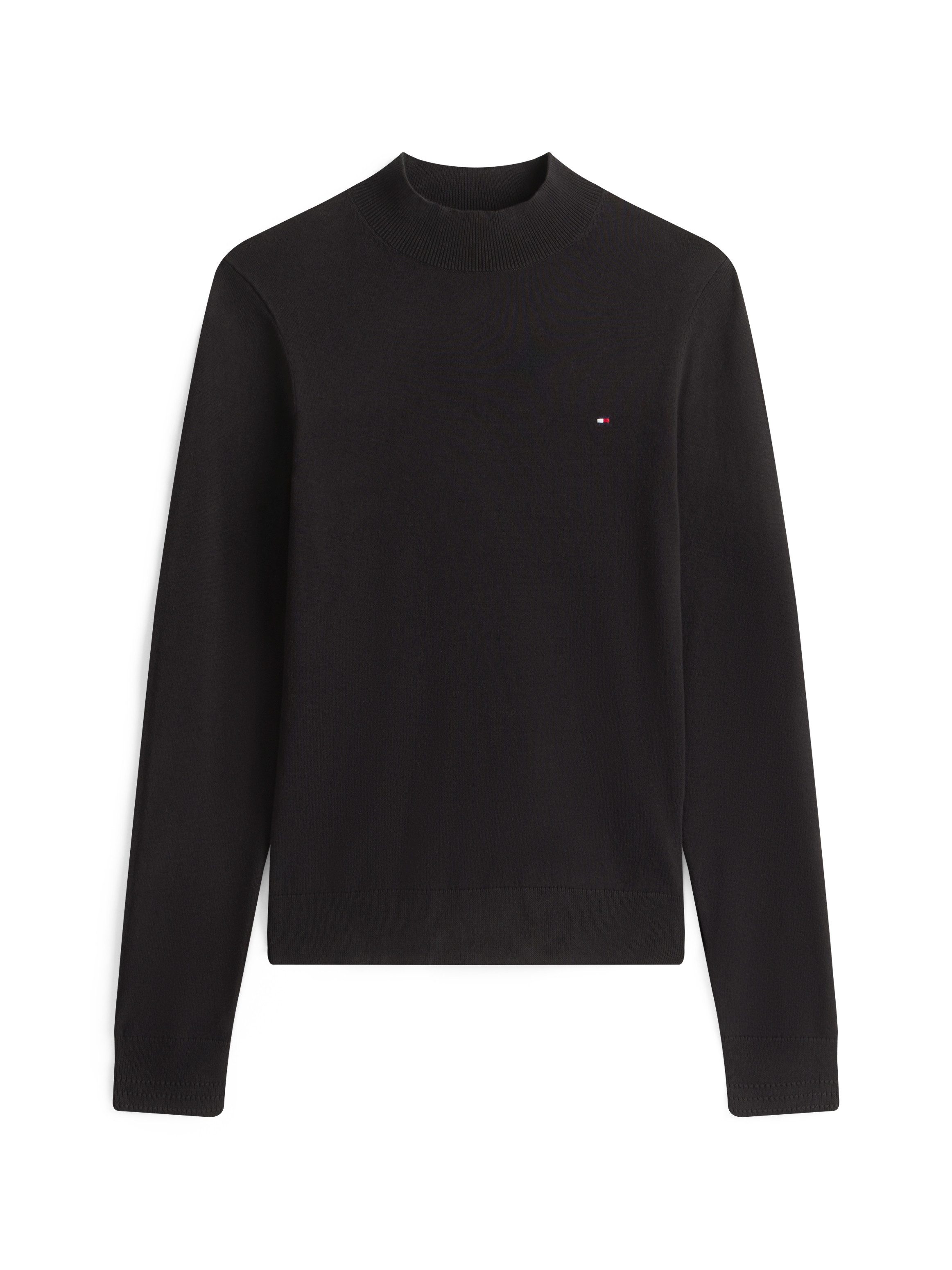 Tommy Hilfiger Gebreide trui CO JERSEY FINE GG MOCK-NK LS SWT