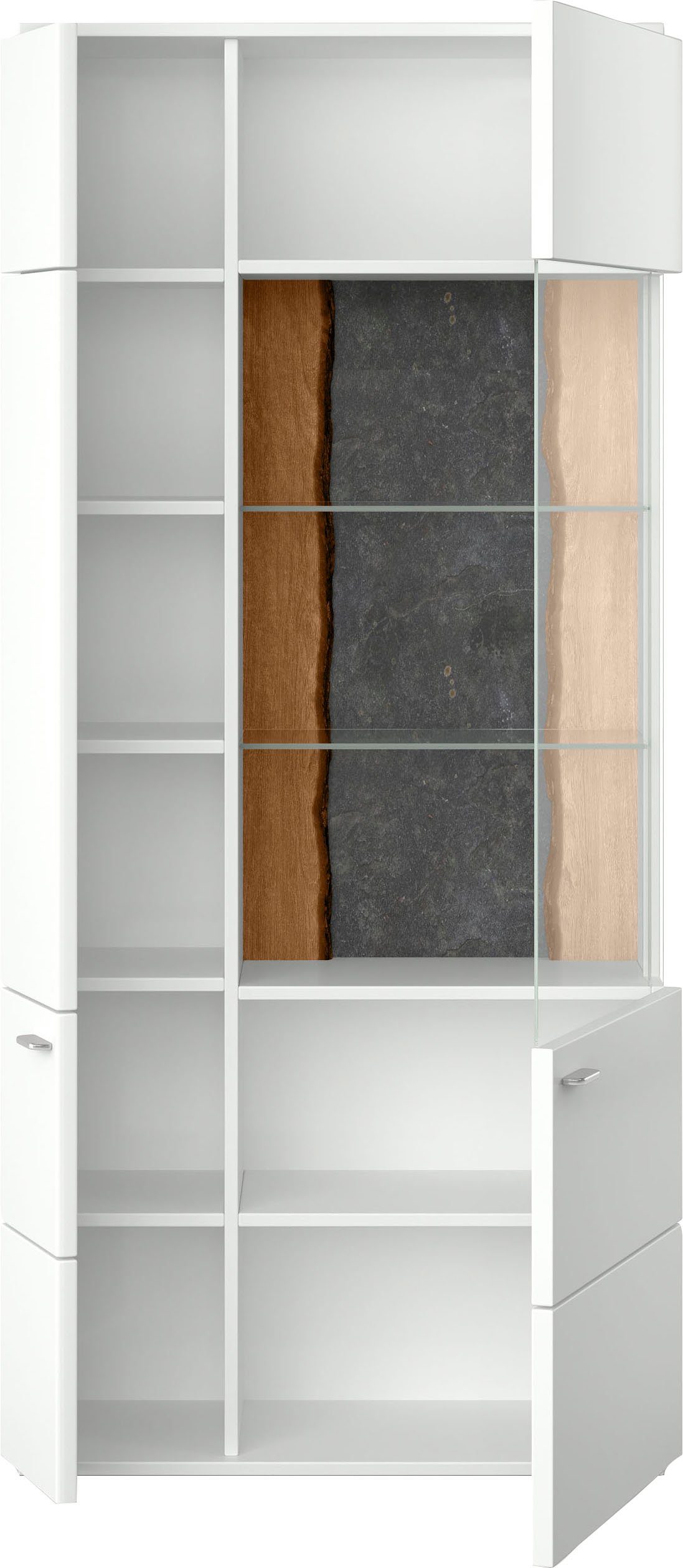 set one by Musterring Vitrinekast Tacoma Type 05/06, hoogte 207,4 cm, met getinte glasdeur