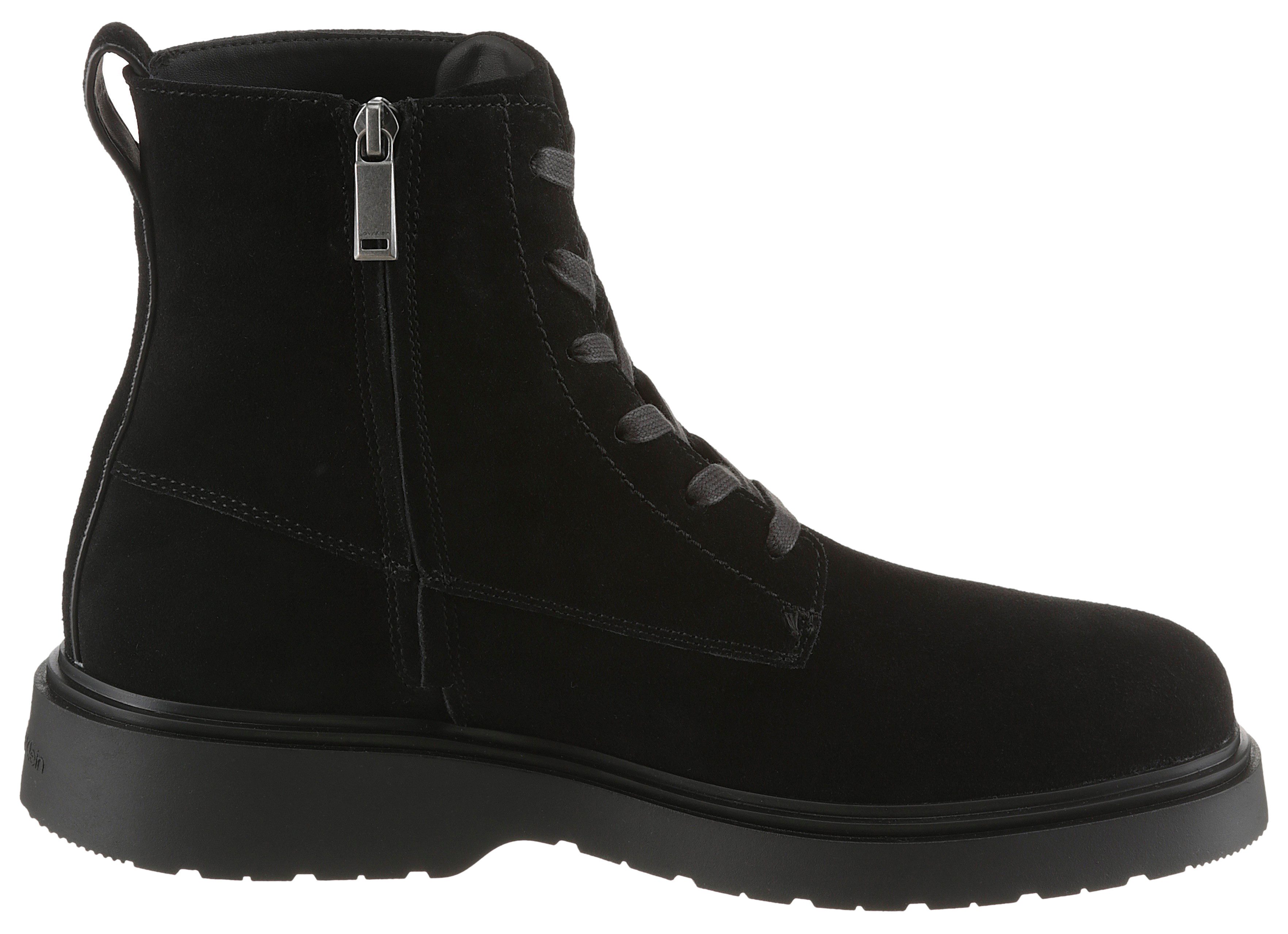 Calvin Klein Veterschoenen COMBAT ESS LACE UP ZIP BOOT SU Veterenkellaars, boots met aantreklus