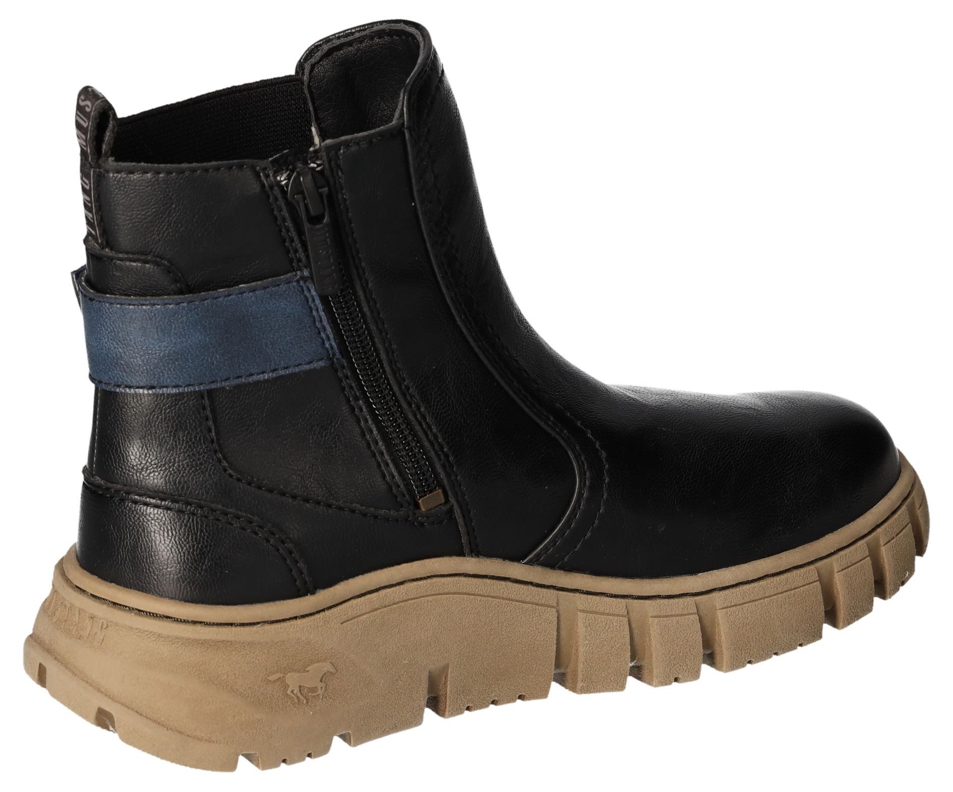 Mustang Shoes Winterlaarzen enkellaars, instaplaarzen, plateausool, met stretchinzet