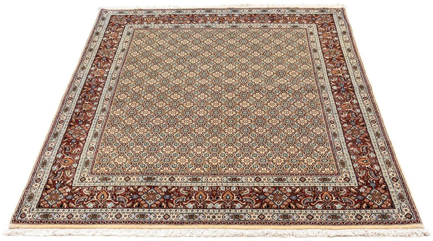 morgenland Wollen kleed Moud geheel gedessineerd beige 235 x 152 cm Uniek exemplaar met certificaat