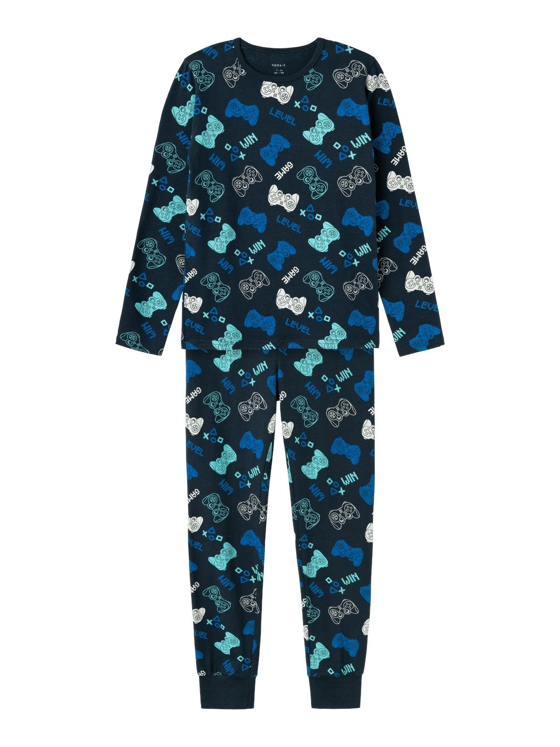 Name It Pyjama NKMNIGHTSET DARK SAPPHIRE GAMER NOOS jongens pyjama's maat 86 (92) blauw