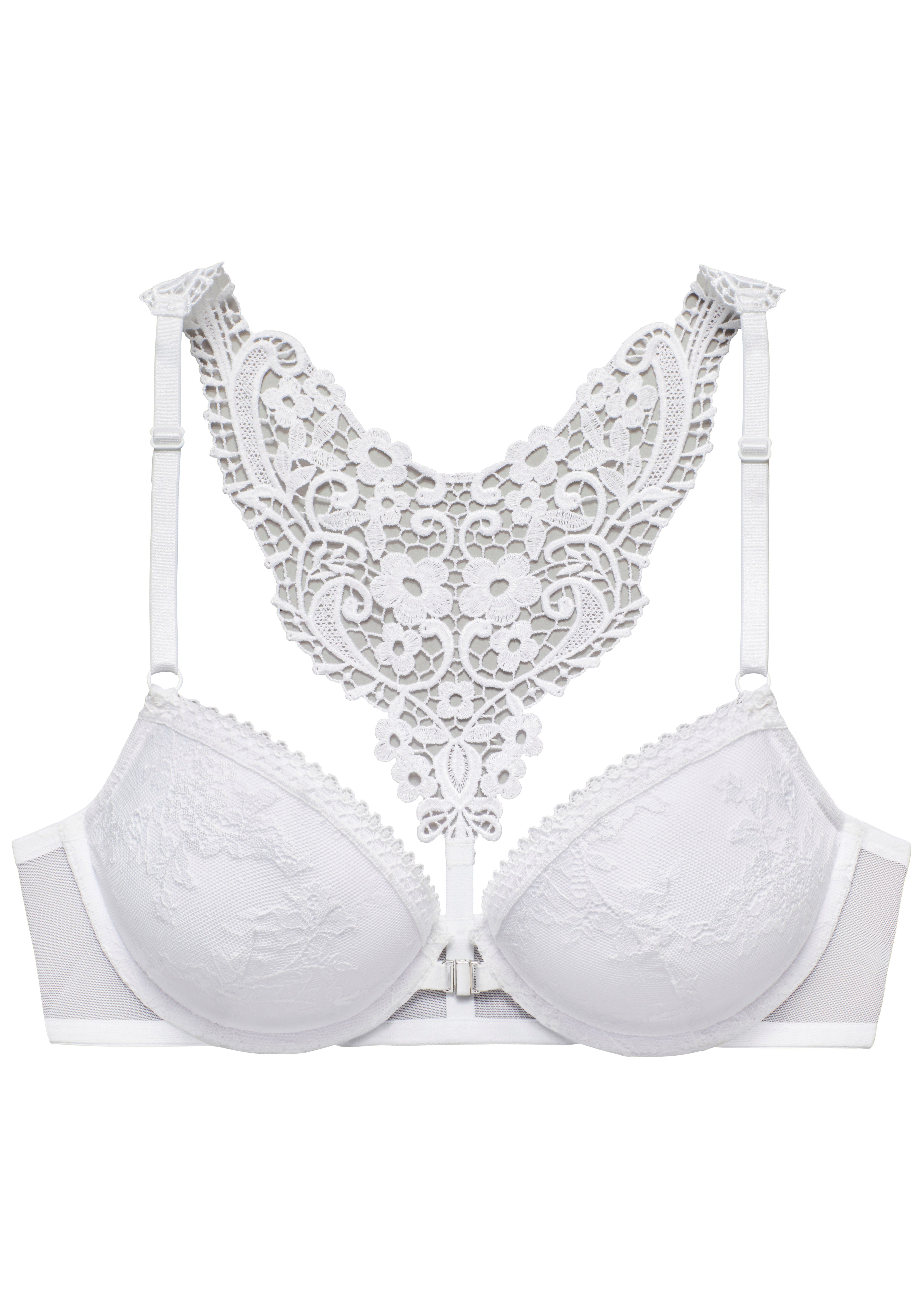 Lascana Push-up-bh met mooi geborduurd motief op de rug, sexy lingerie