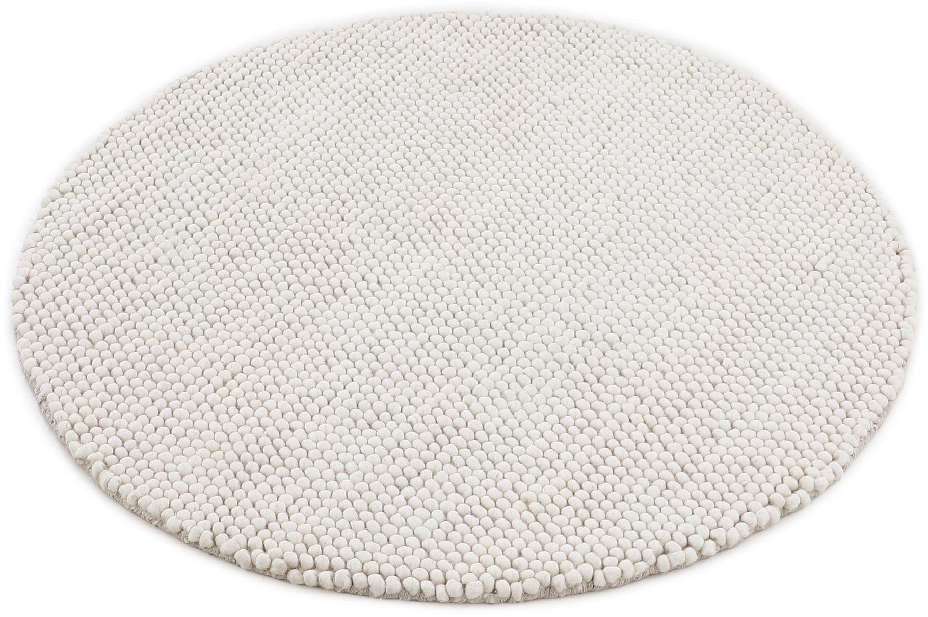 carpetfine Vloerkleed Calo Handgeweven tapijt, uni-kleuren, gemeleerd, handgeweven, 70% wol