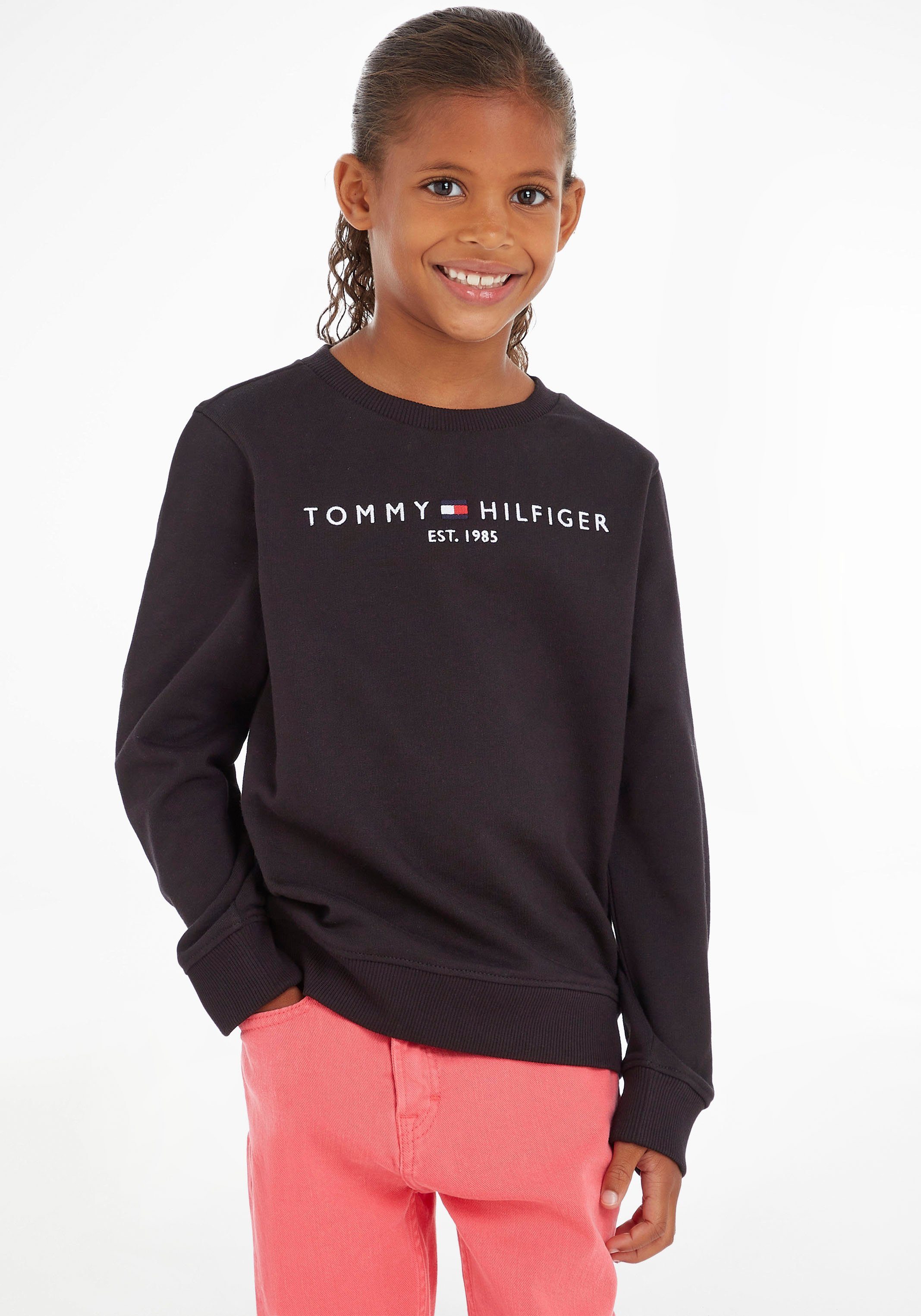 Tommy Hilfiger Sweatshirt ESSENTIAL SWEATSHIRT Kinderen Kids Junior MiniMe, voor jongens en meisjes