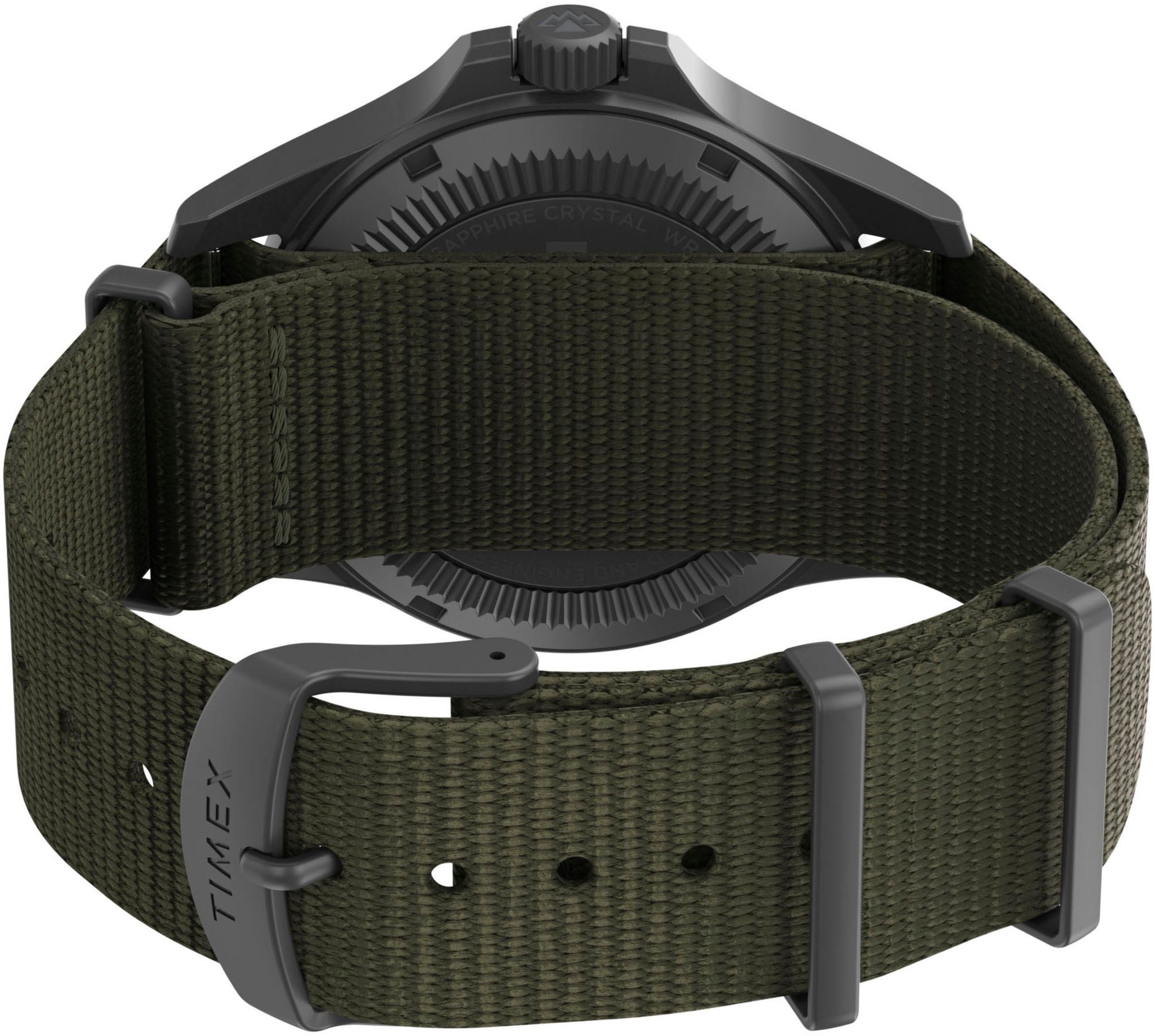 Timex Solarhorloge FIELD POST Horloge, herenhorloge, datum, lichtgevende wijzers, saffierglas, textielband