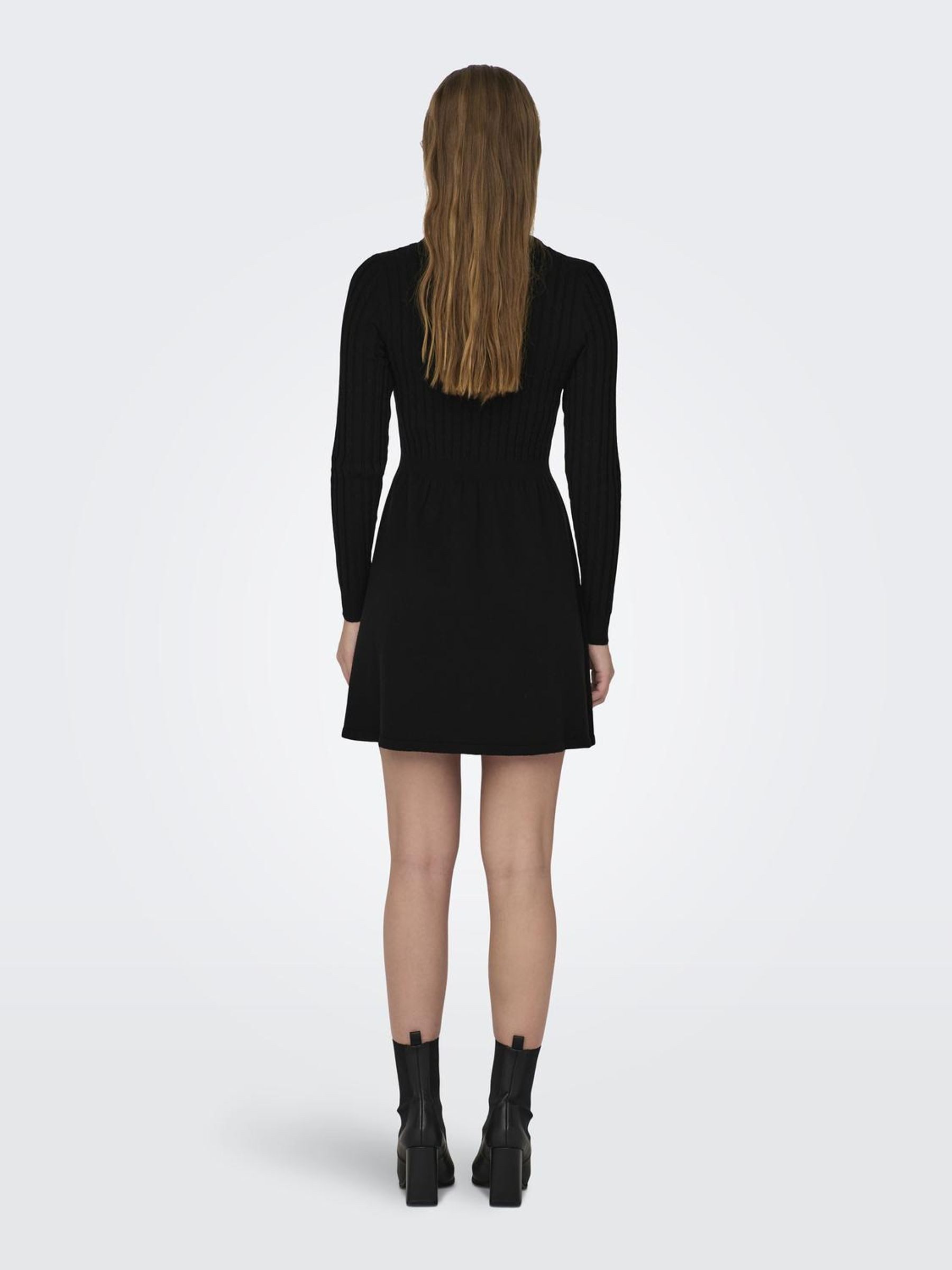 Only Gebreide jurk ONLFIA LS CABLE DRESS KNT