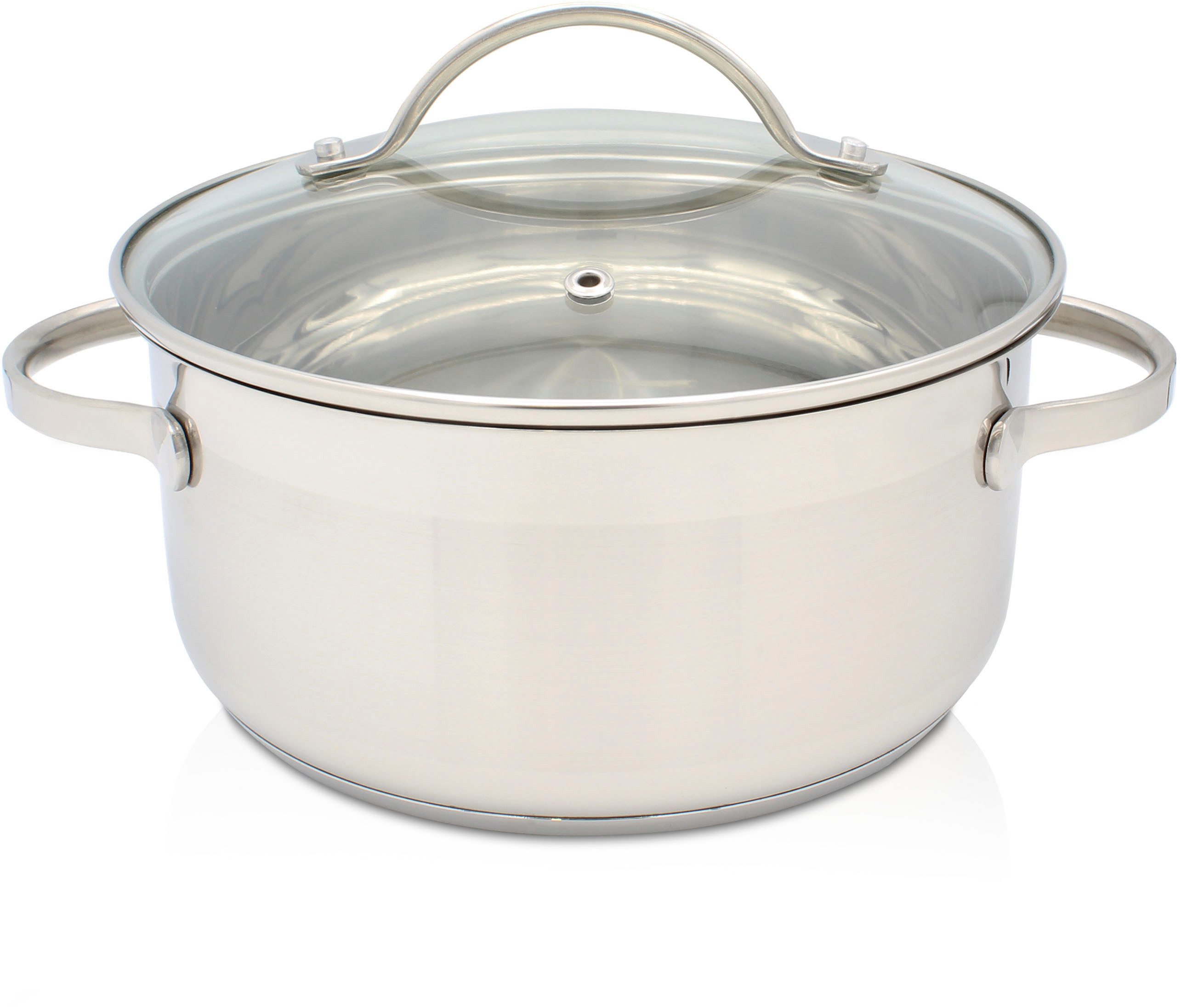 Krüger Braadpan Ohio voor inductiekookvelden geschikt braadpannen zilver(kleur)