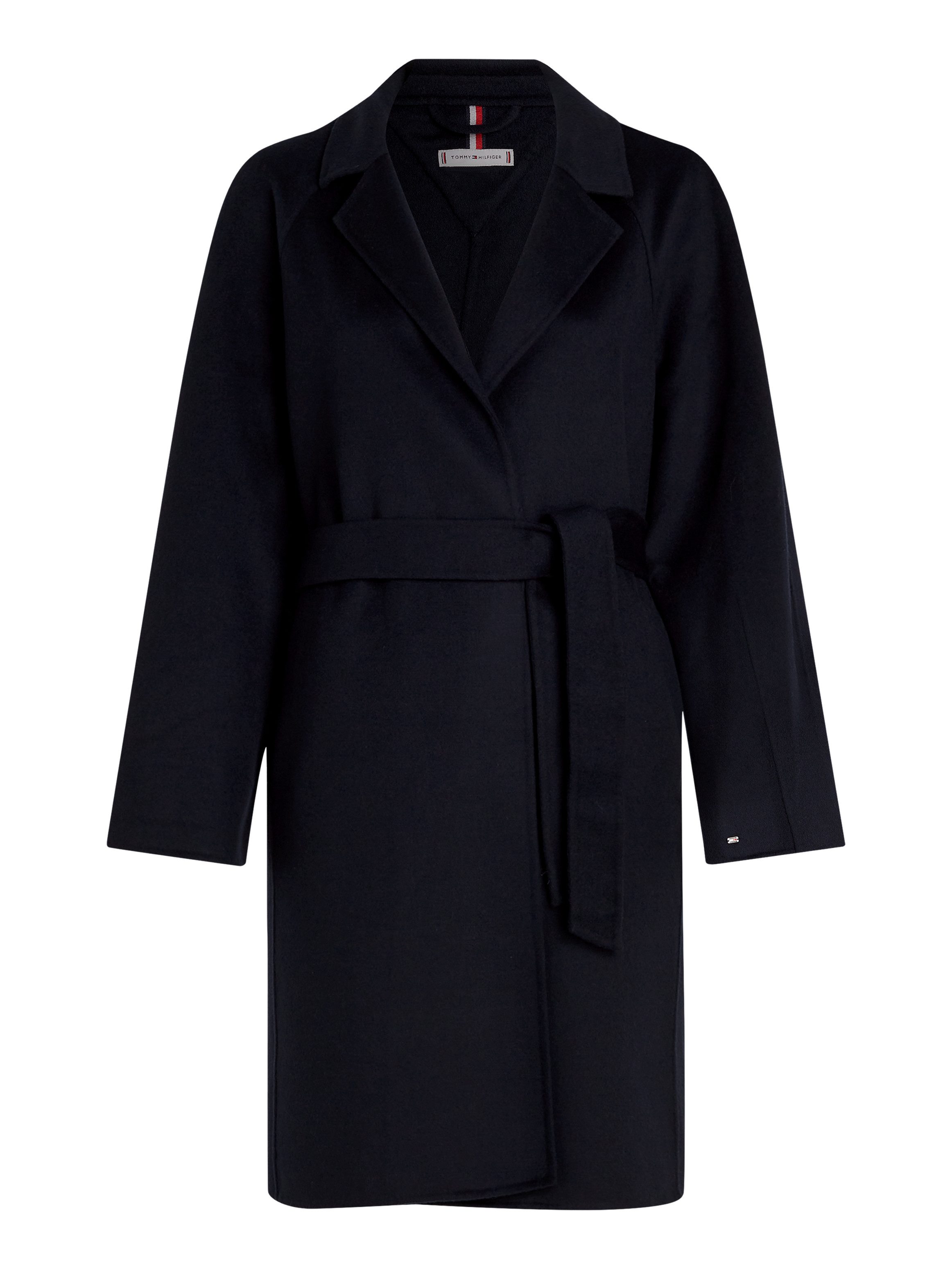 Tommy Hilfiger Korte jas REG DF WOOL BELTED COAT