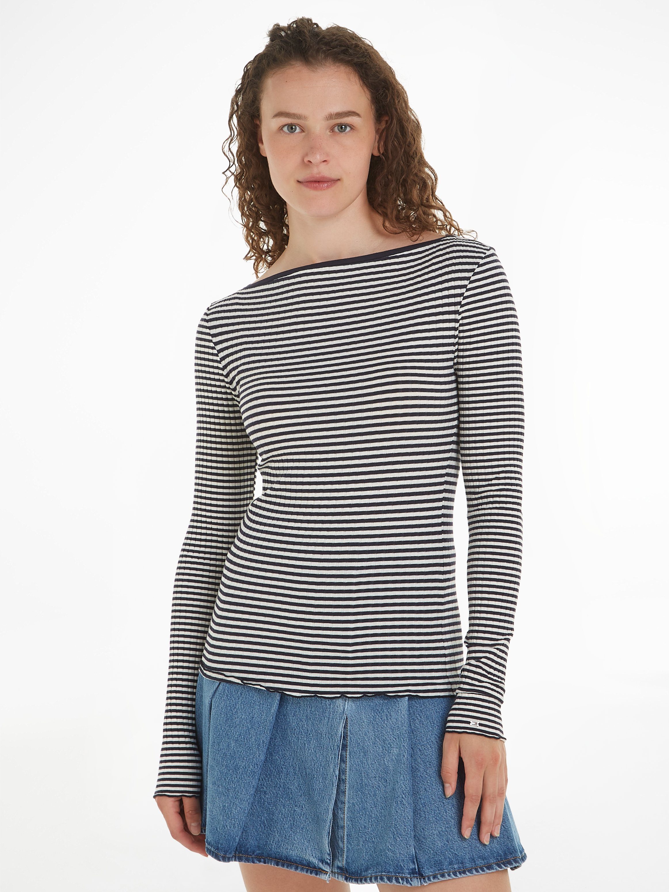 Tommy Hilfiger Shirt met lange mouwen met gestreept patroon