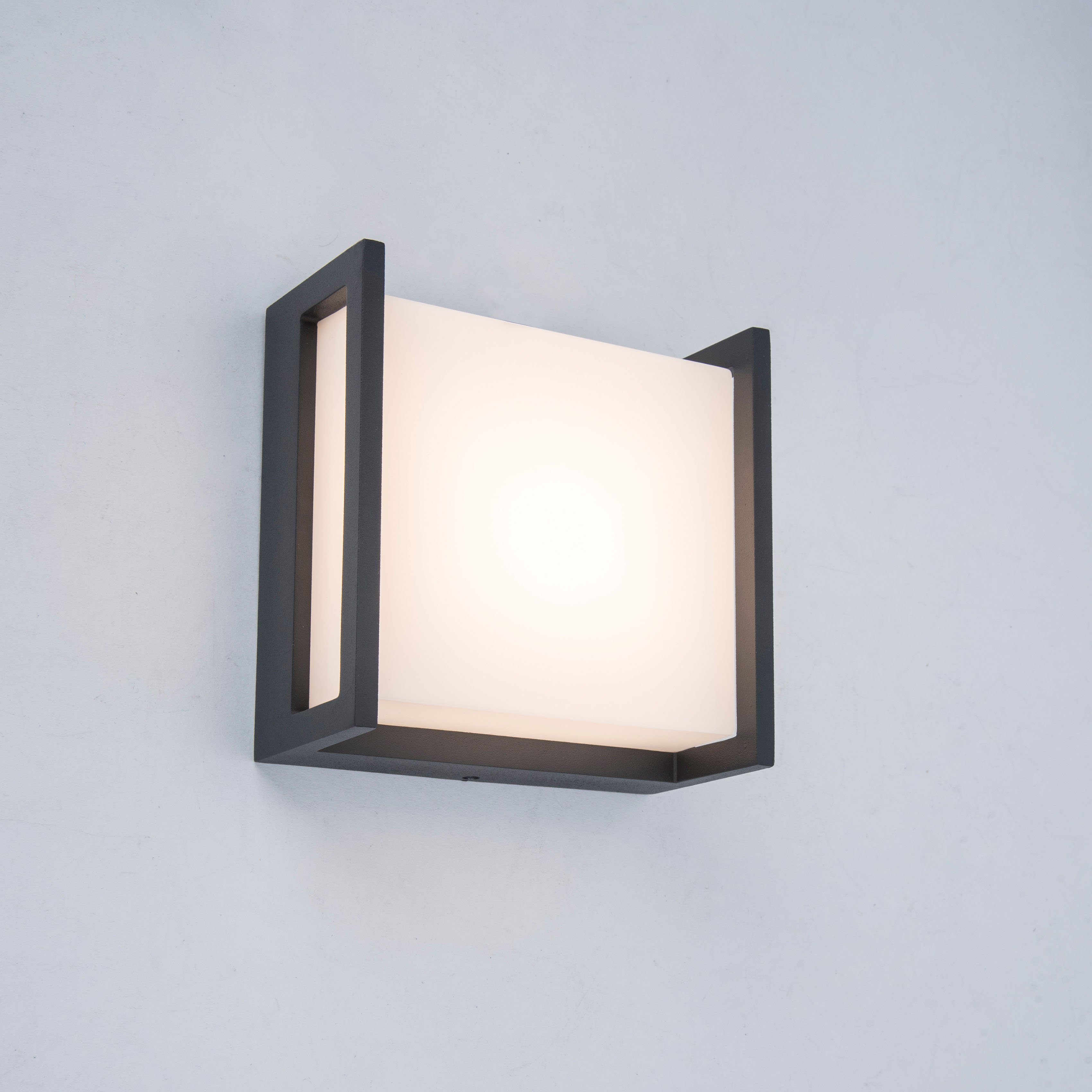 LUTEC Ledwandlamp voor buiten Qubo (1 stuk)
