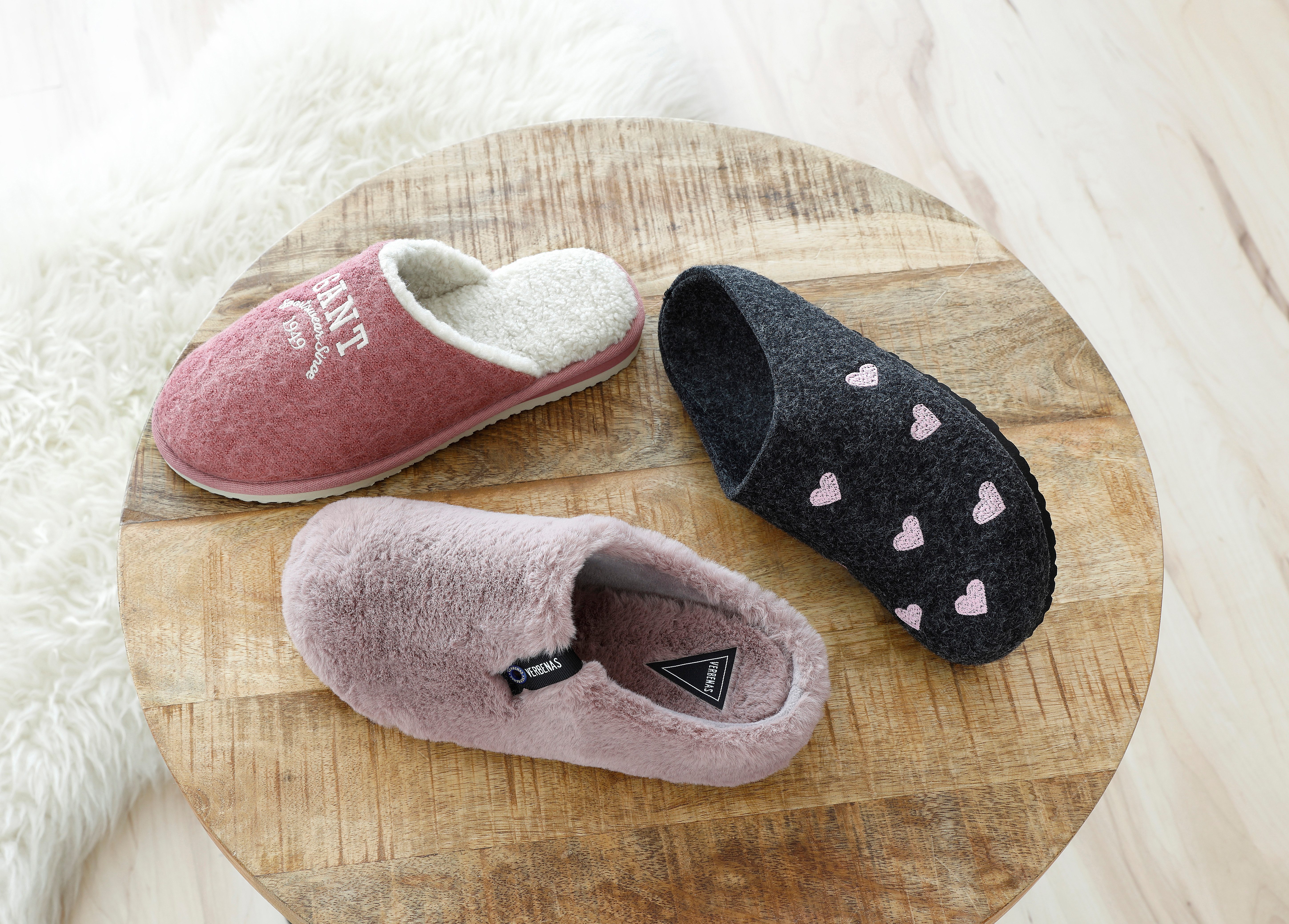 VERBENAS Pantoffels YORK GALES , pantoffel, huispantoffel in een gezellige pluche look