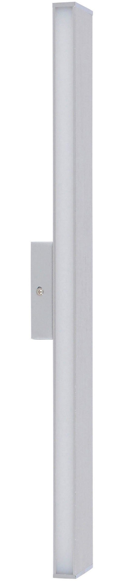 näve Wandlamp Dubai van aluminium en kunststof in zilverkleur en wit 60 cm lang, led geïntegreerd. (1 stuk)