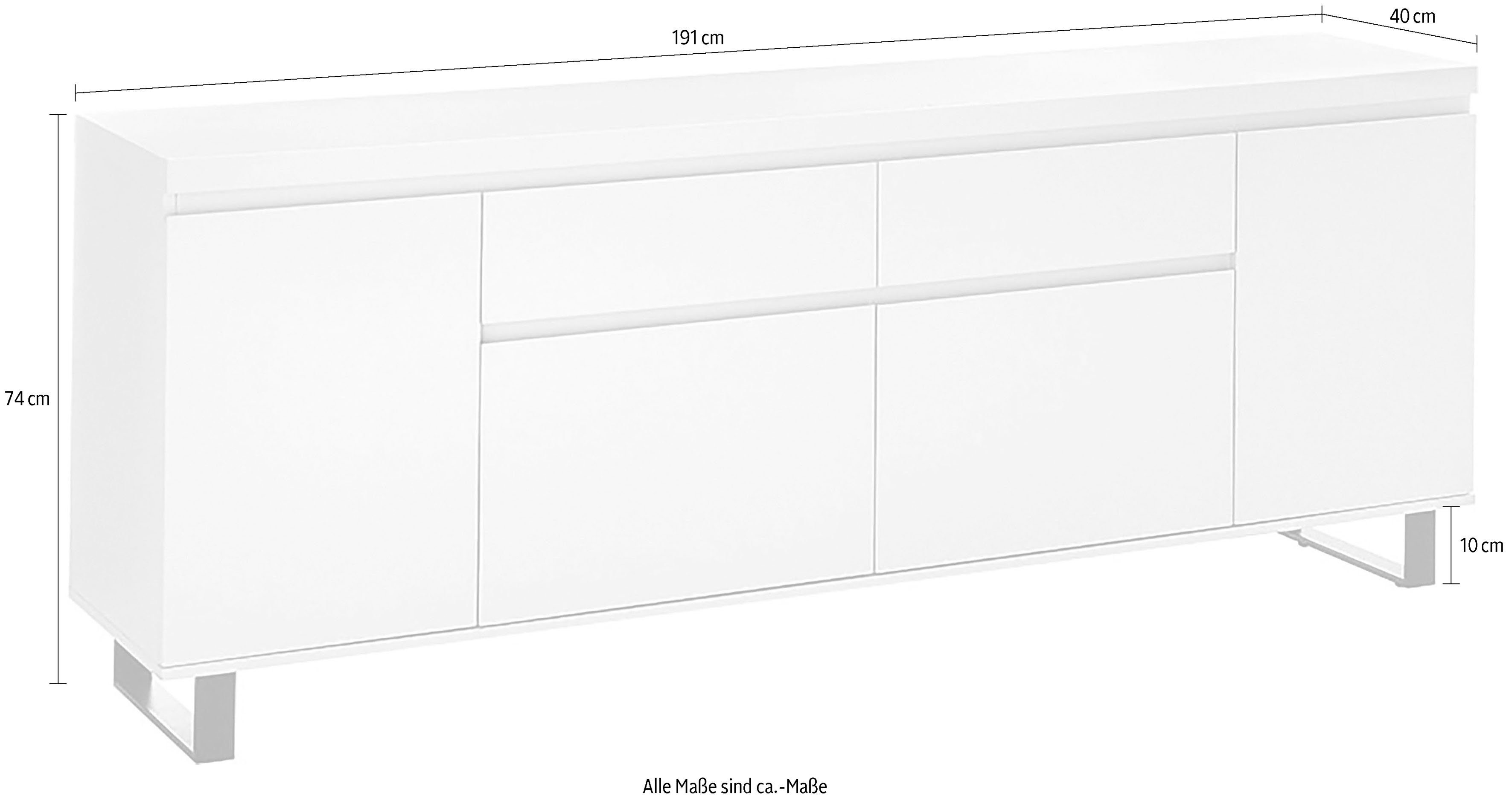 MCA furniture Dressoir AUSTIN dressoir Deuren met demping/ soft-close