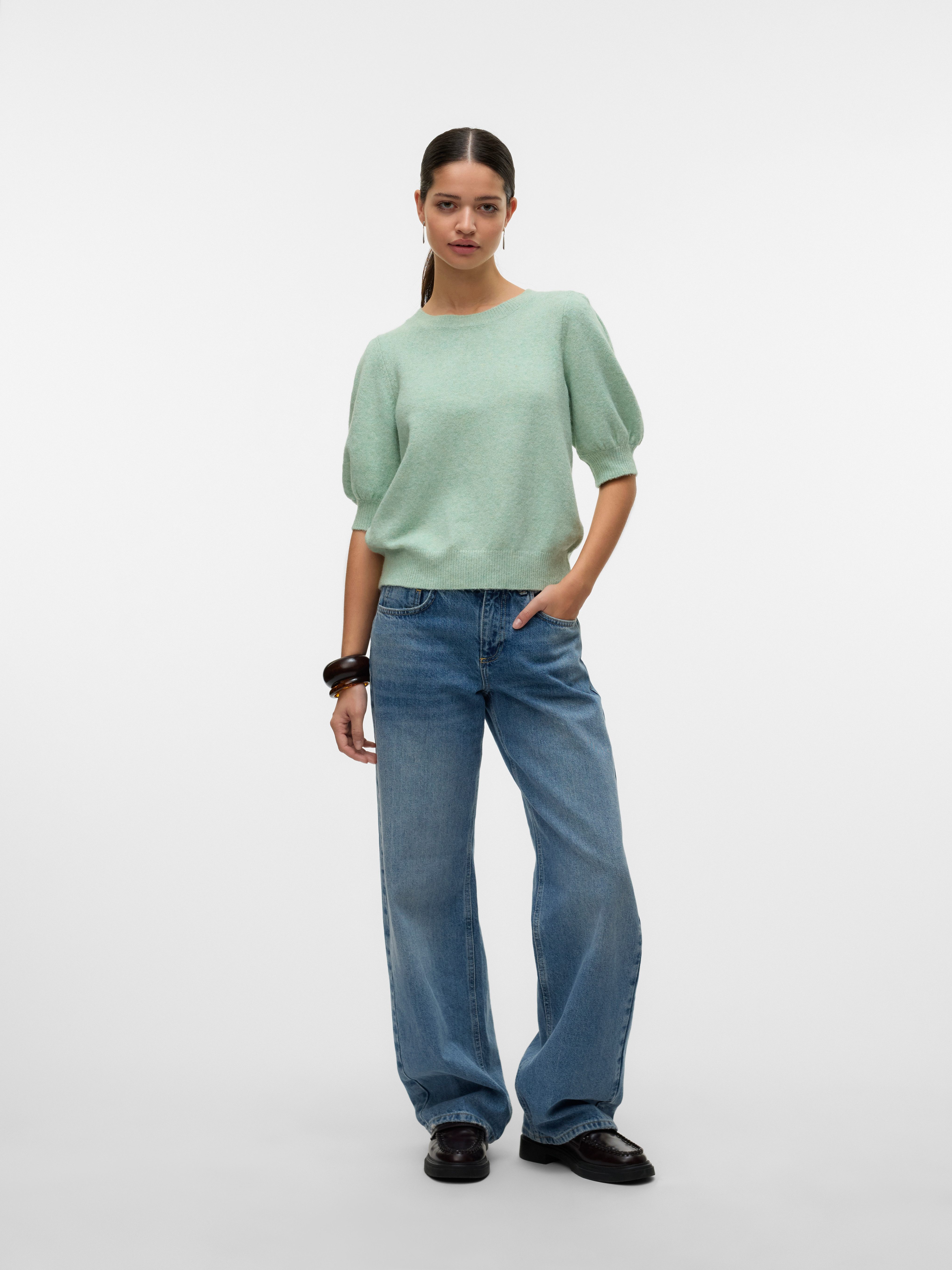 Vero Moda Trui met korte mouwen VMDOFFY 2/4 O-NECK PULLOVER GA NOOS