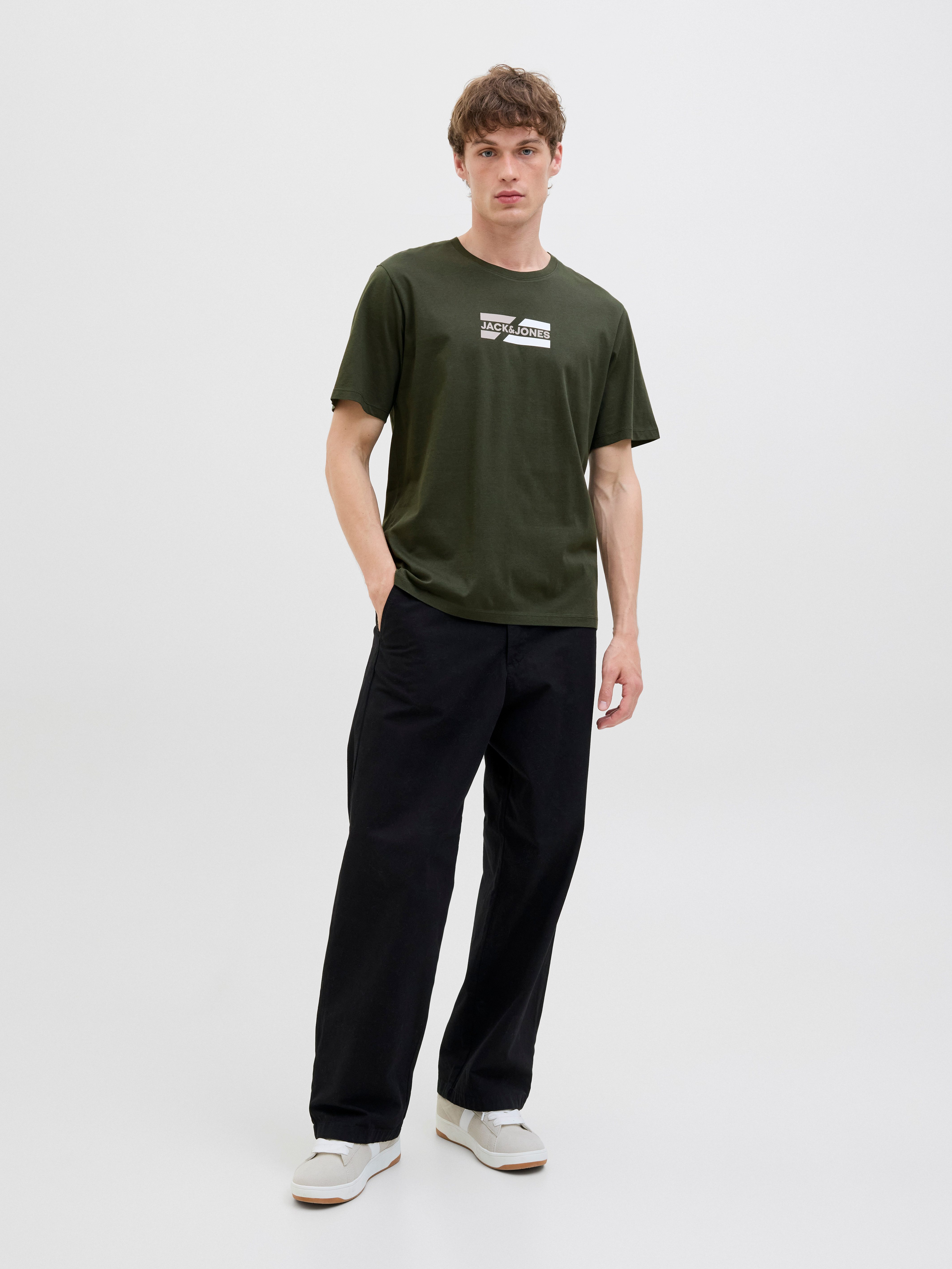 Jack & Jones Shirt met ronde hals JJECORP GRAPHIC TEE SS O-NECK NOOS