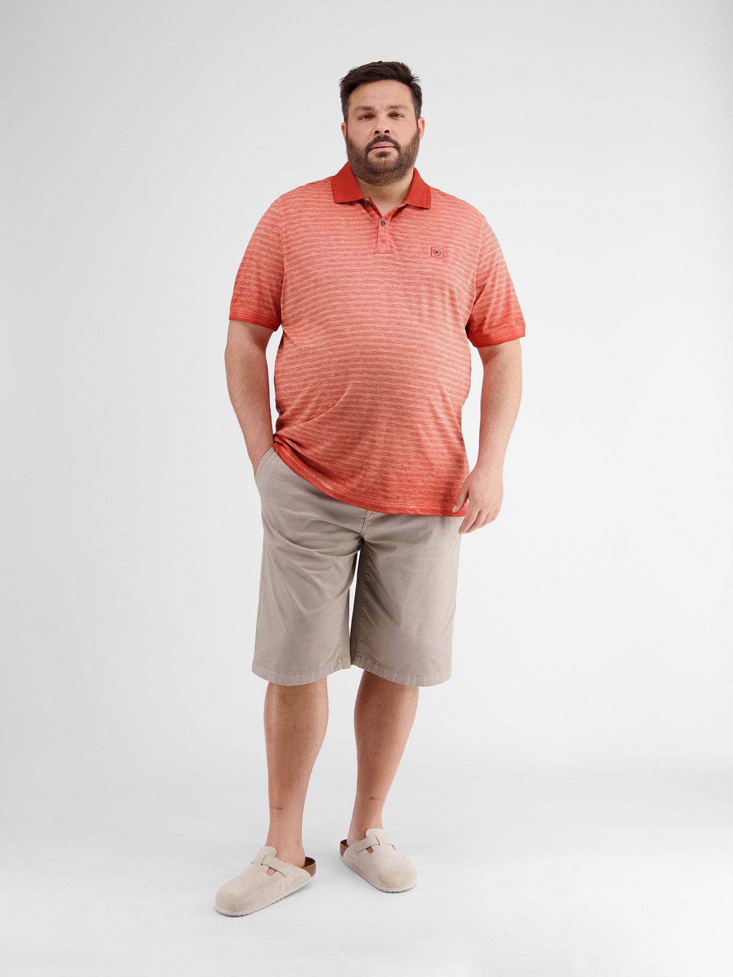 Lerros Poloshirt LERROS gestreept poloshirt in grote maten