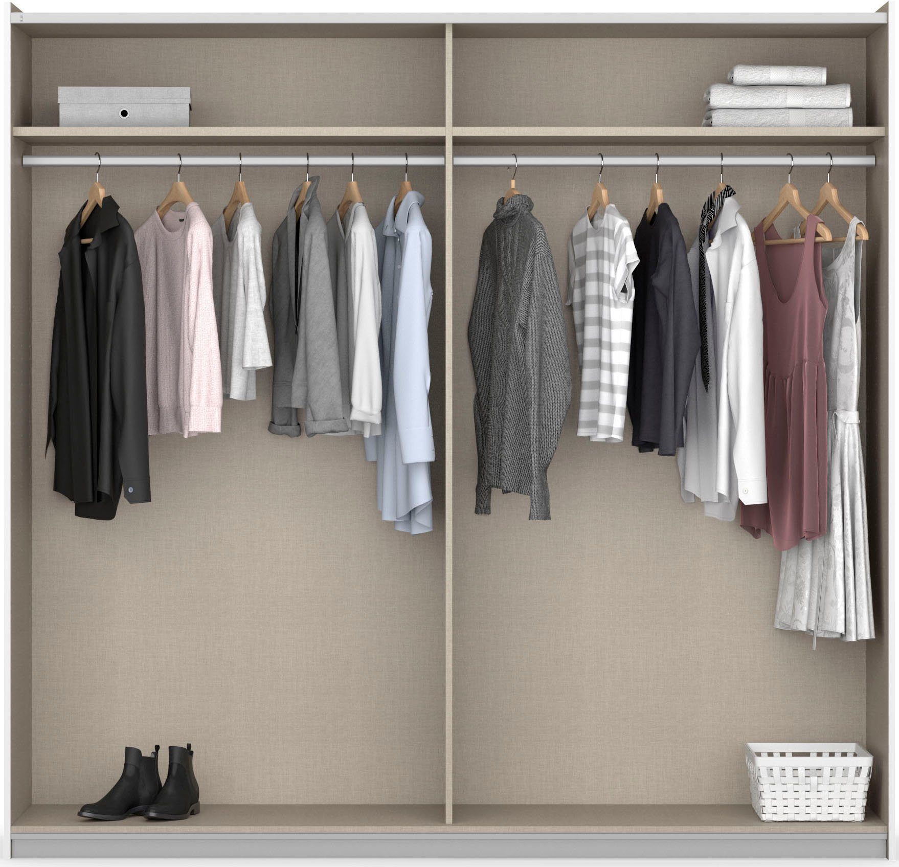 rauch Zweefdeurkast AURELIO kledingkast garderobe TOPSELLER OTTO´s CHOICE 3 verschillende uitrustingsvarianten handgrepen van metaal made in germany