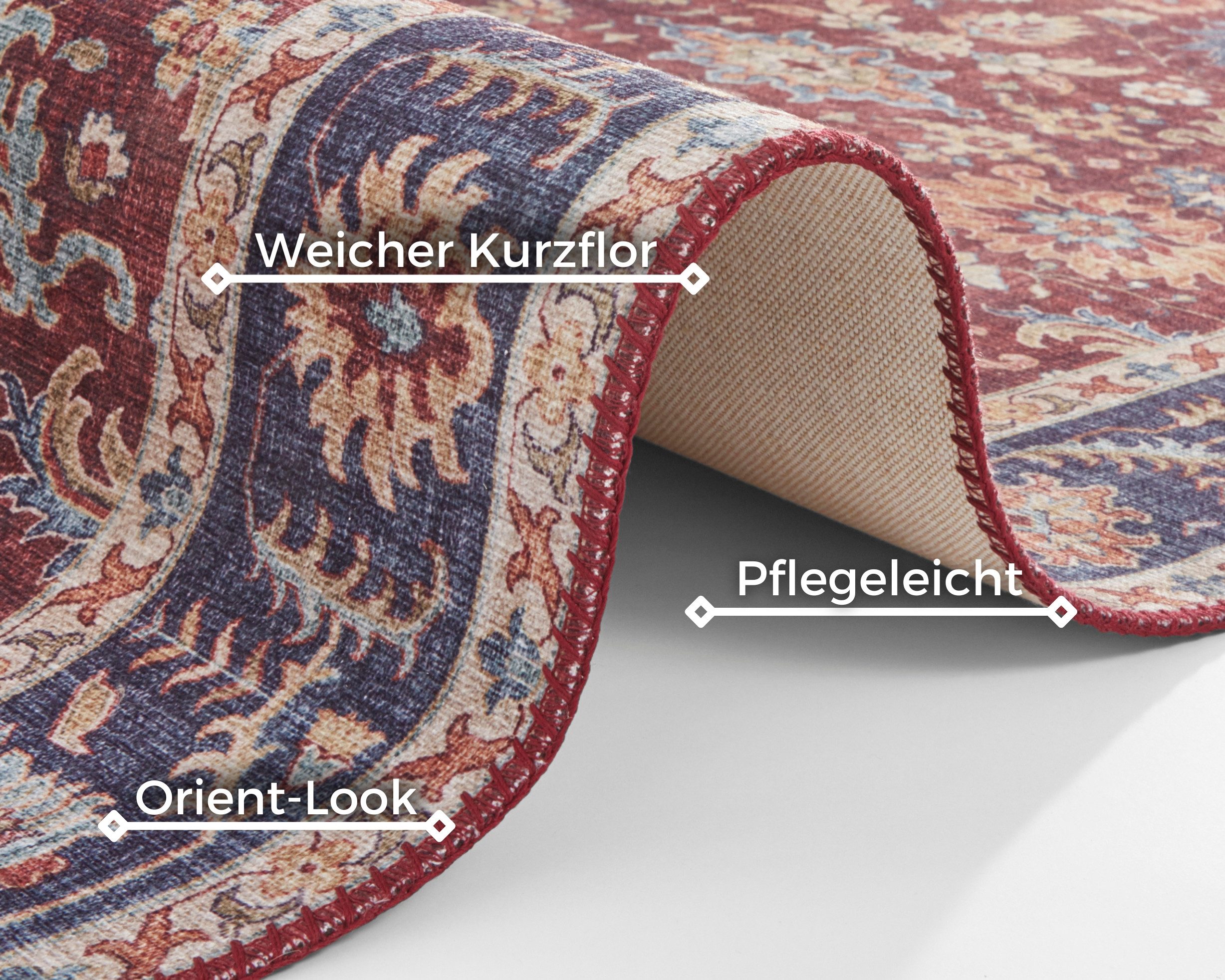 NORTHRUGS Vloerkleed Vivana Oosters, loper, vintage, woonkamer, slaapkamer, eetkamer