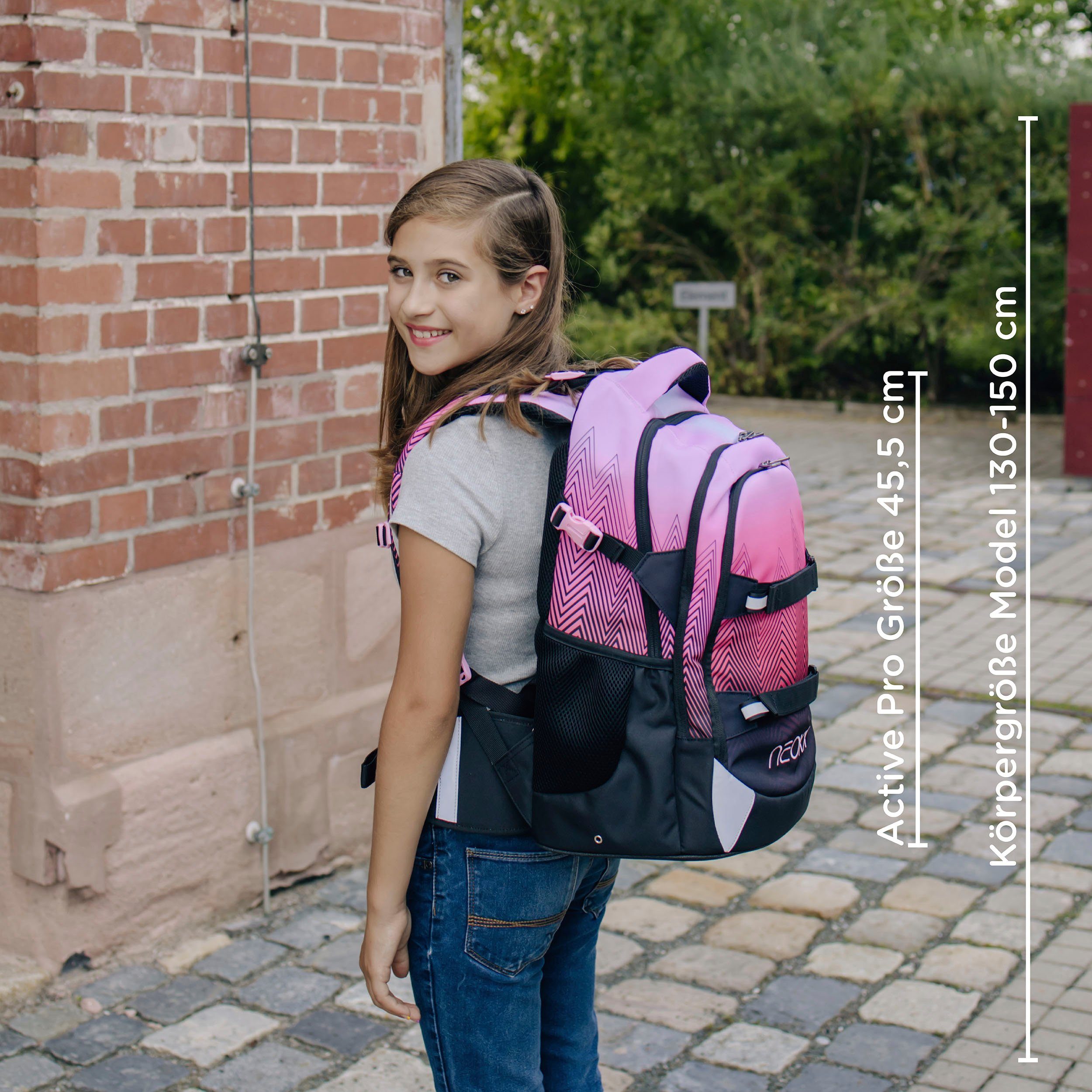 neoxx Schoolrugzak Active Pro, Sweet like Sunset