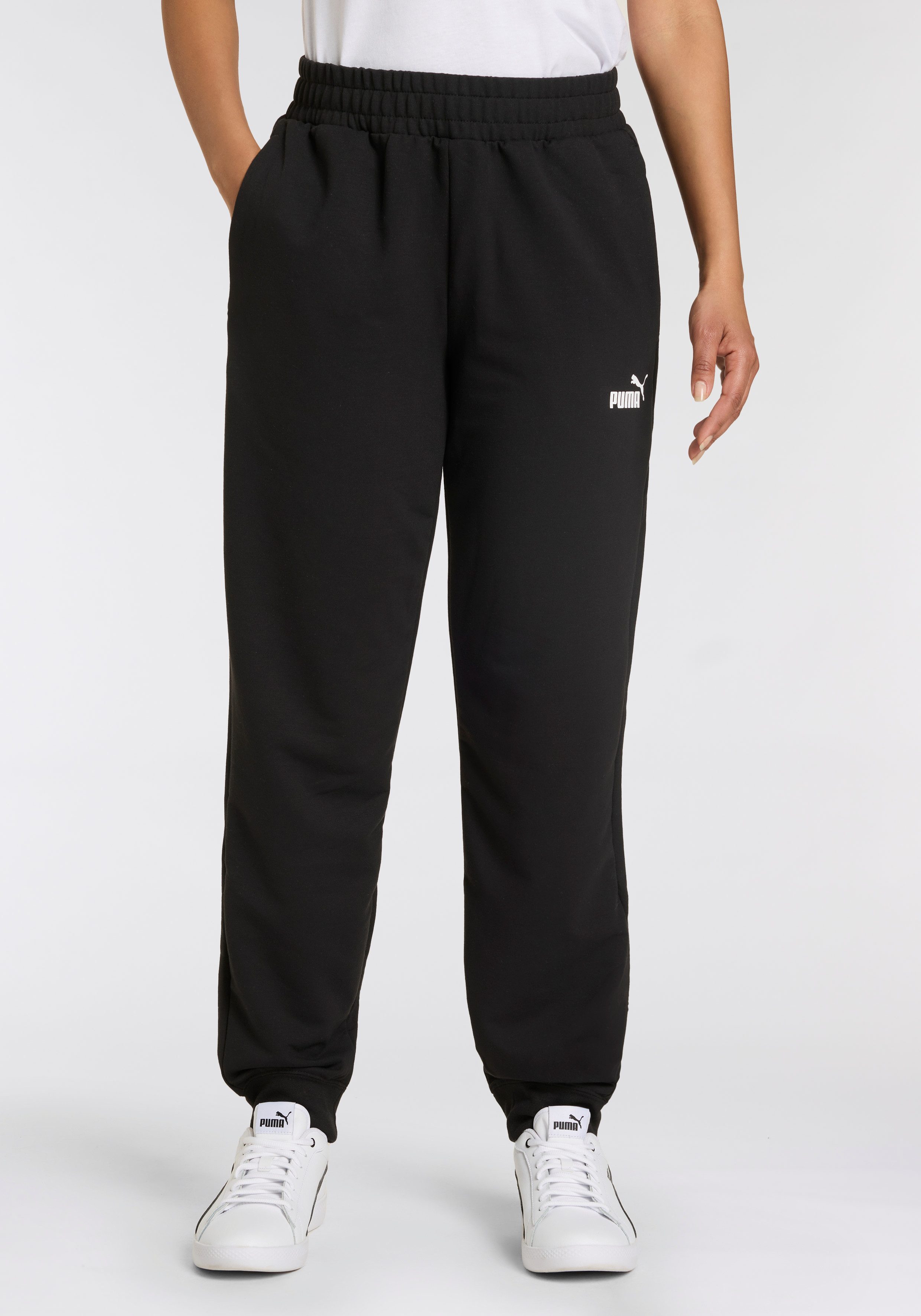 PUMA Trainingsbroek ESS SMALL NO. 1 LOGO LIGHTWEIGHT PANTS CL lichte trainingsbroek, sweathose met drycell-technologie dames sportbroeken maat L zwart