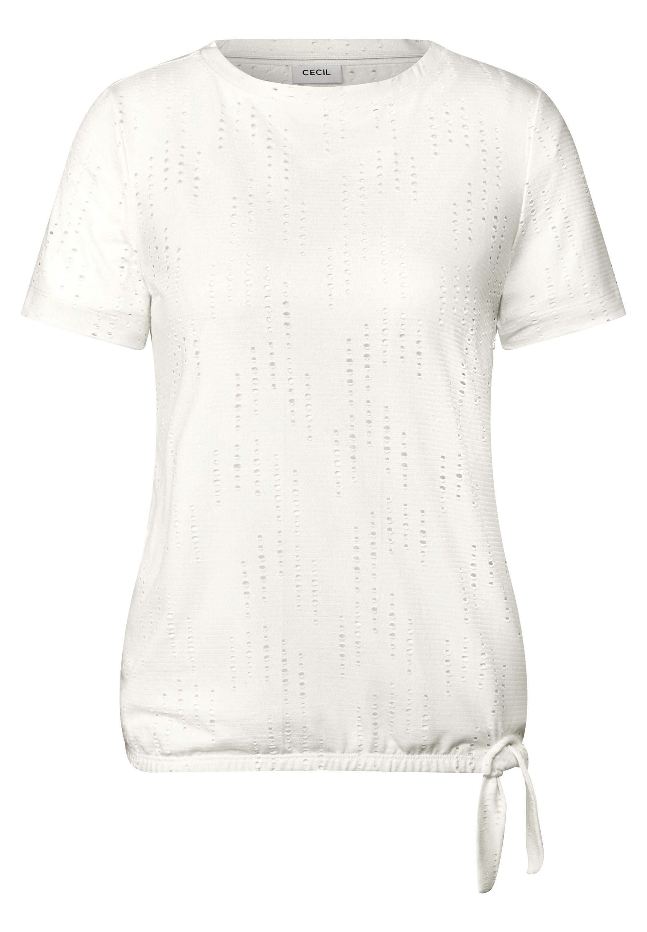 Cecil T-shirt met perforatiemotief