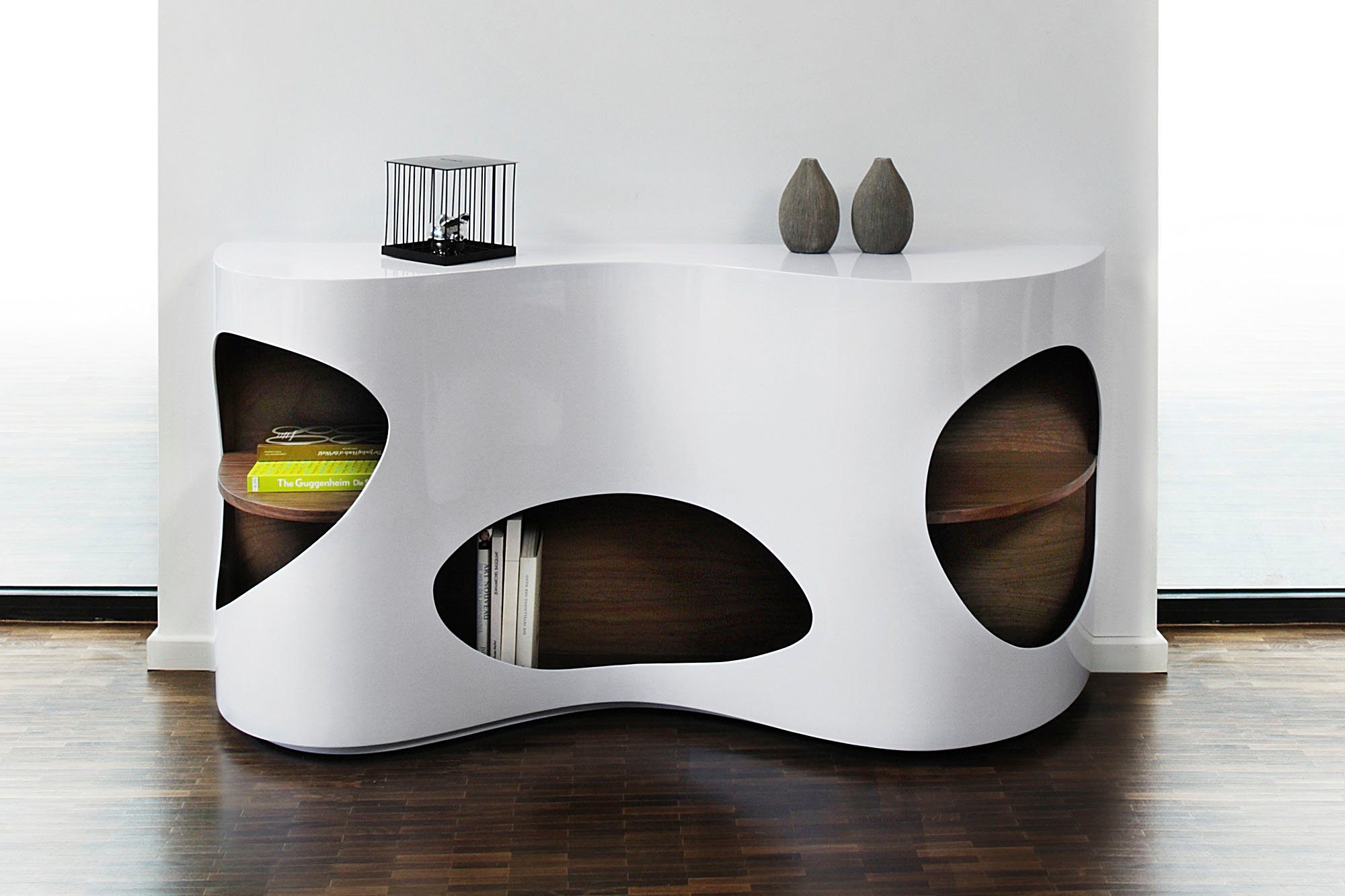 SalesFever Dressoir Commode, Made in Germany, dressoir in moderne vorm, breedte 150 cm dressoirs maat 150x40x75 cm wit