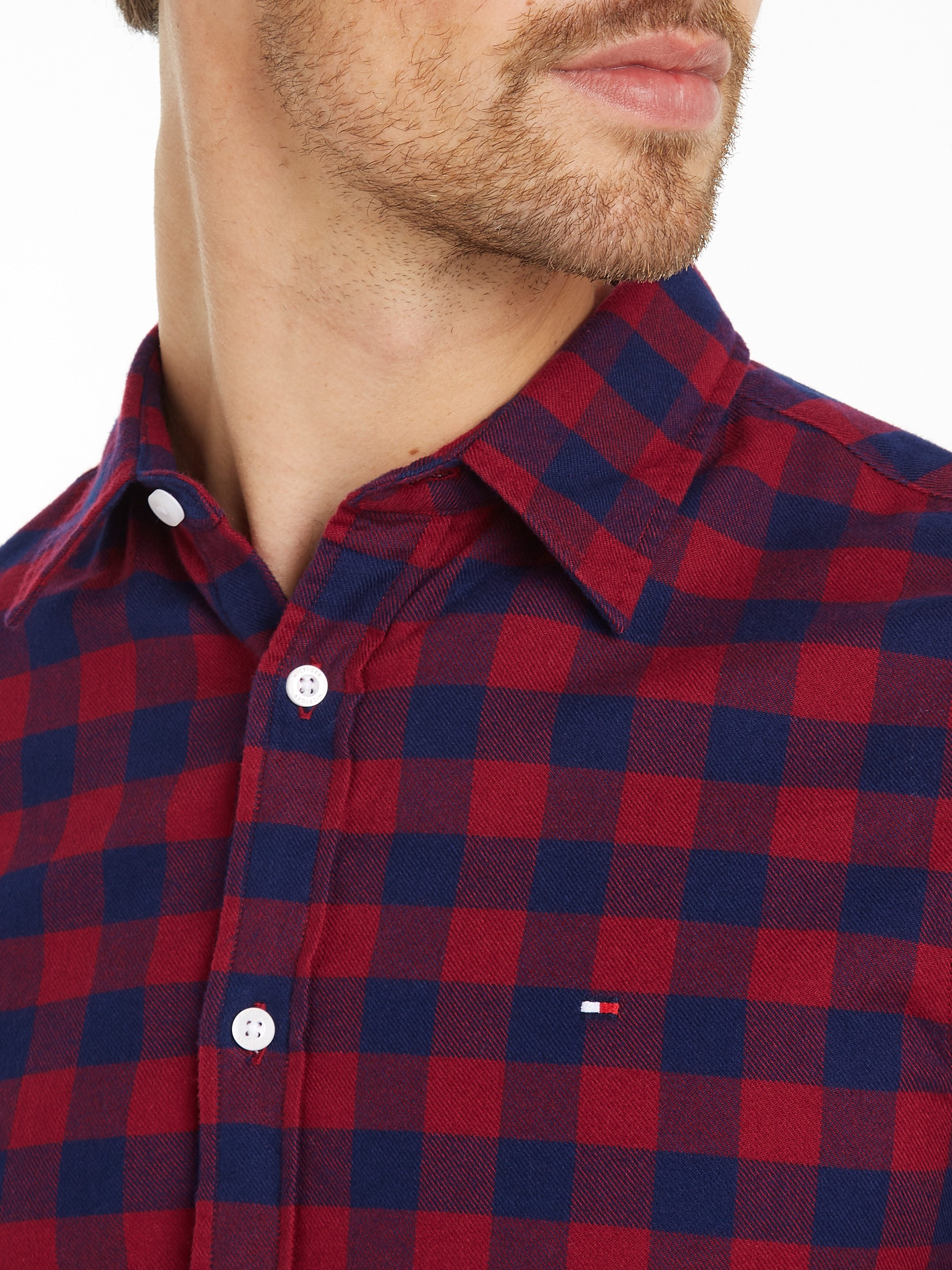 Tommy Hilfiger Overhemd met lange mouwen BRUSHED GINGHAM SF SHIRT