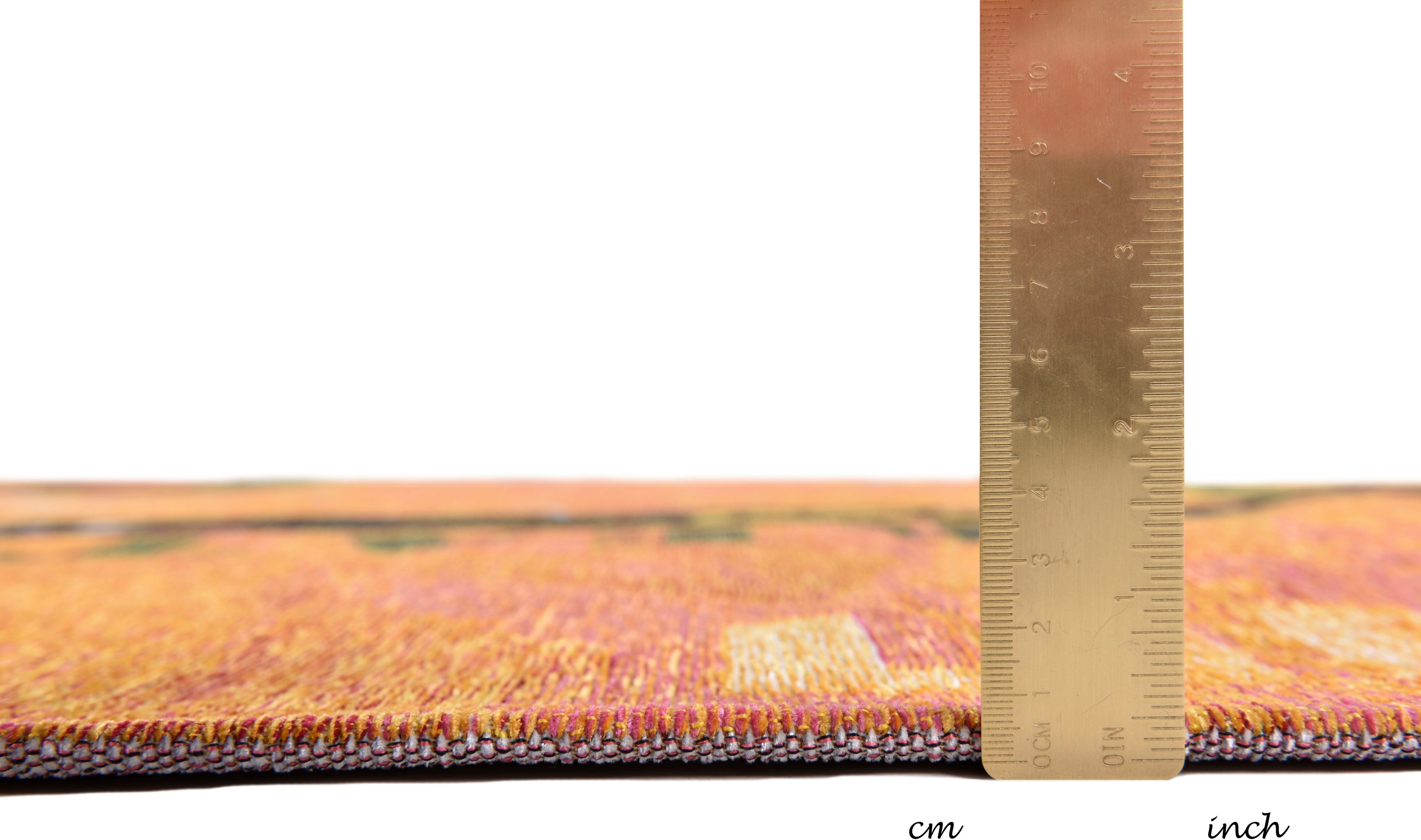 Gino Falcone Vloerkleed Cosima-115 plat geweven jacquard-vloerkleed, met chenillegaren, modern design