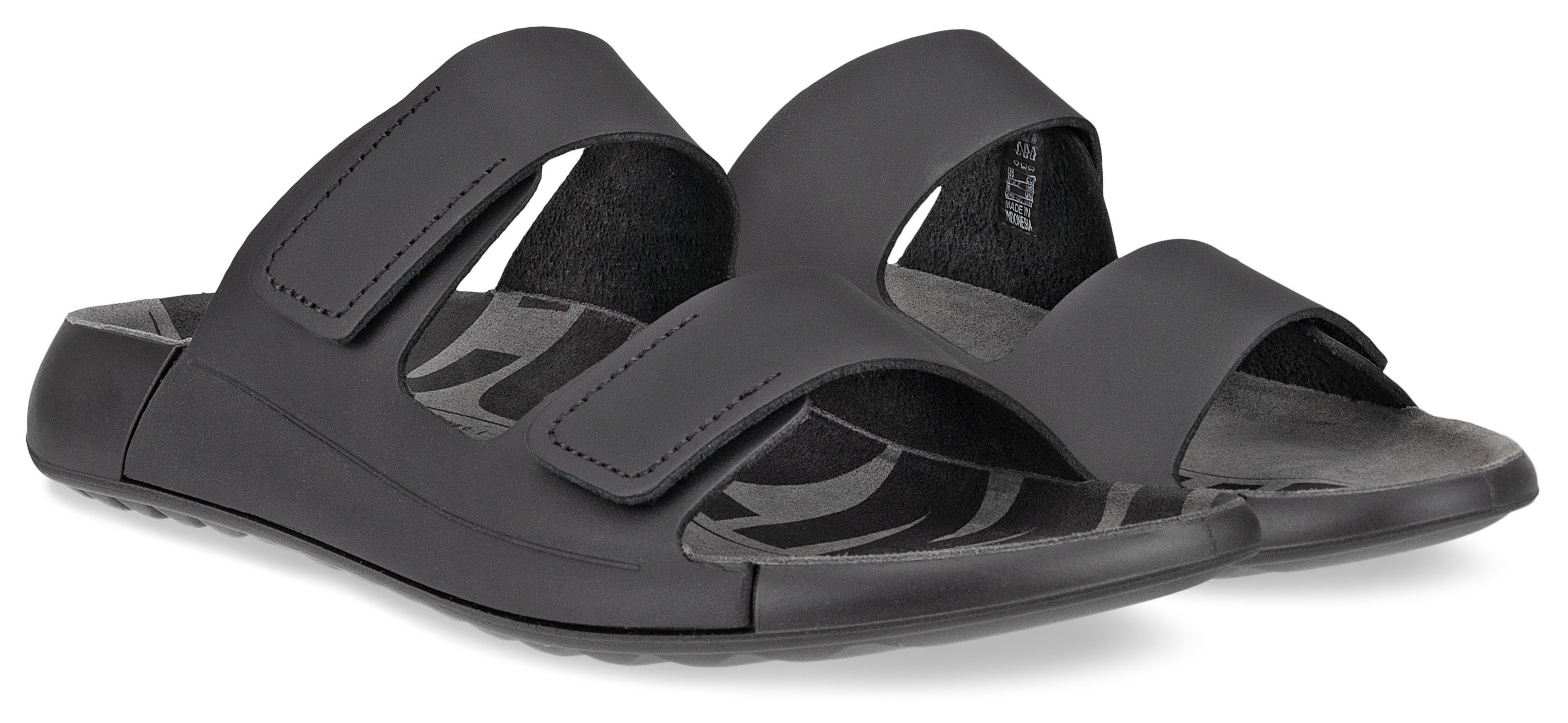 Ecco Slippers Cozmo W zomerschoen, slippers met twee klittenbandsluitingen