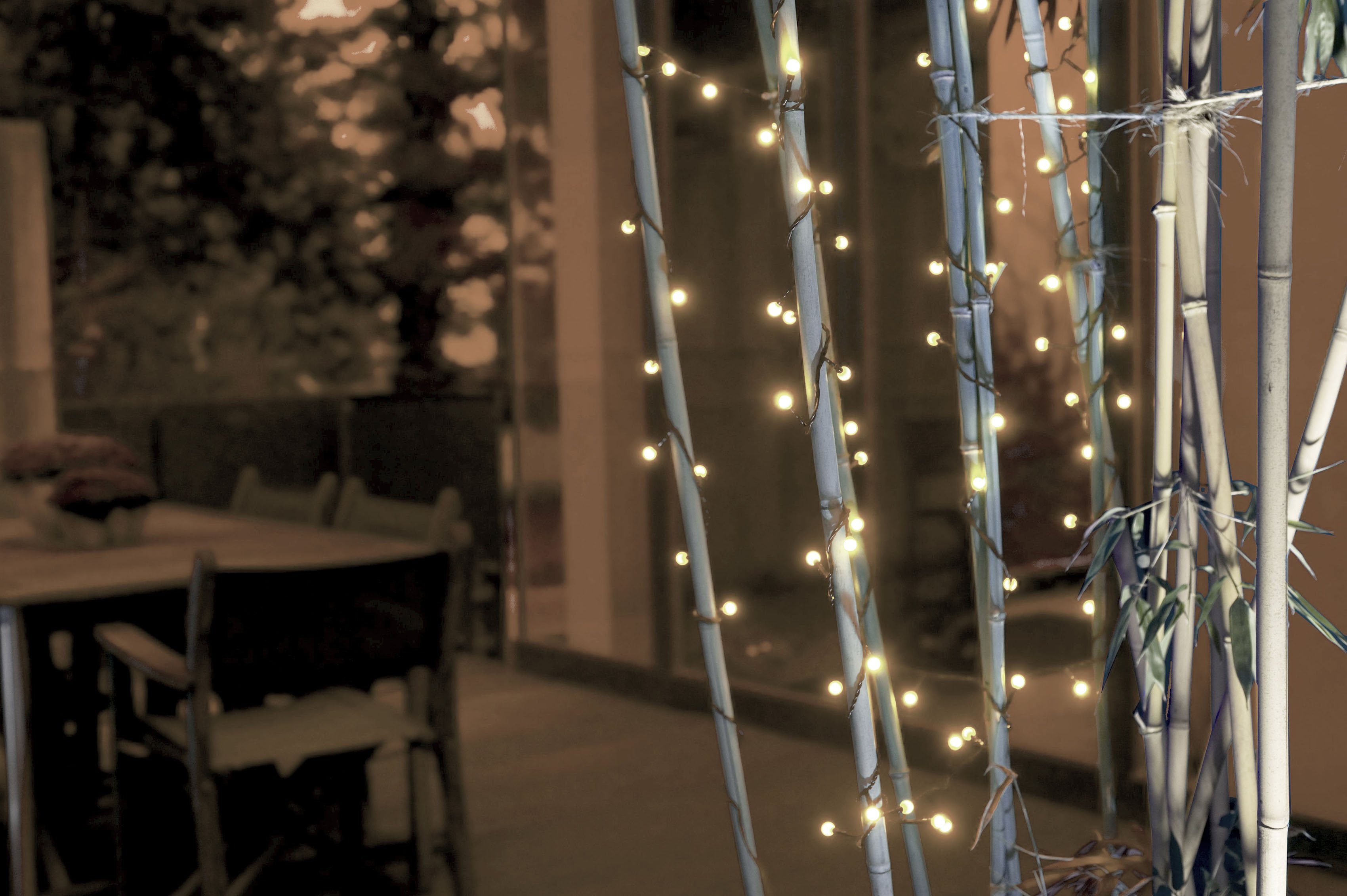 KONSTSMIDE Led-lichtsnoer Kerstversiering buiten Led bollichtketting, ronde dioden, 160 warmwitte dioden (1 stuk)