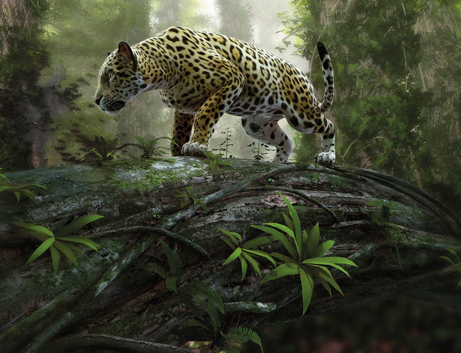 Papermoon Fotobehang Jaguar on the Prowl
