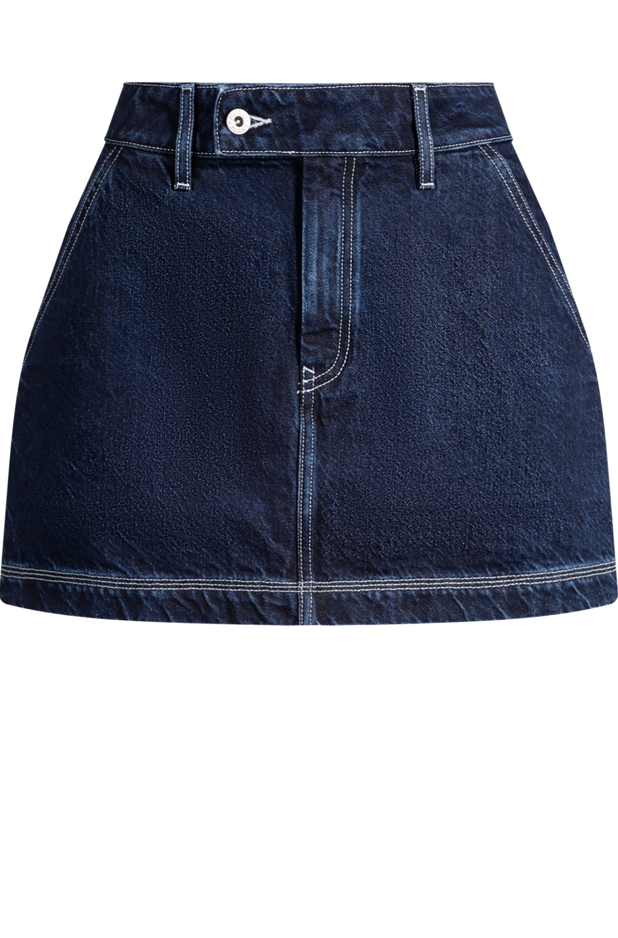 HUGO Blue Minirok Garalia_B met contrasterende stiksels