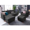 exxpo - sofa fashion hoekbank elio optioneel met slaapfunctie zwart