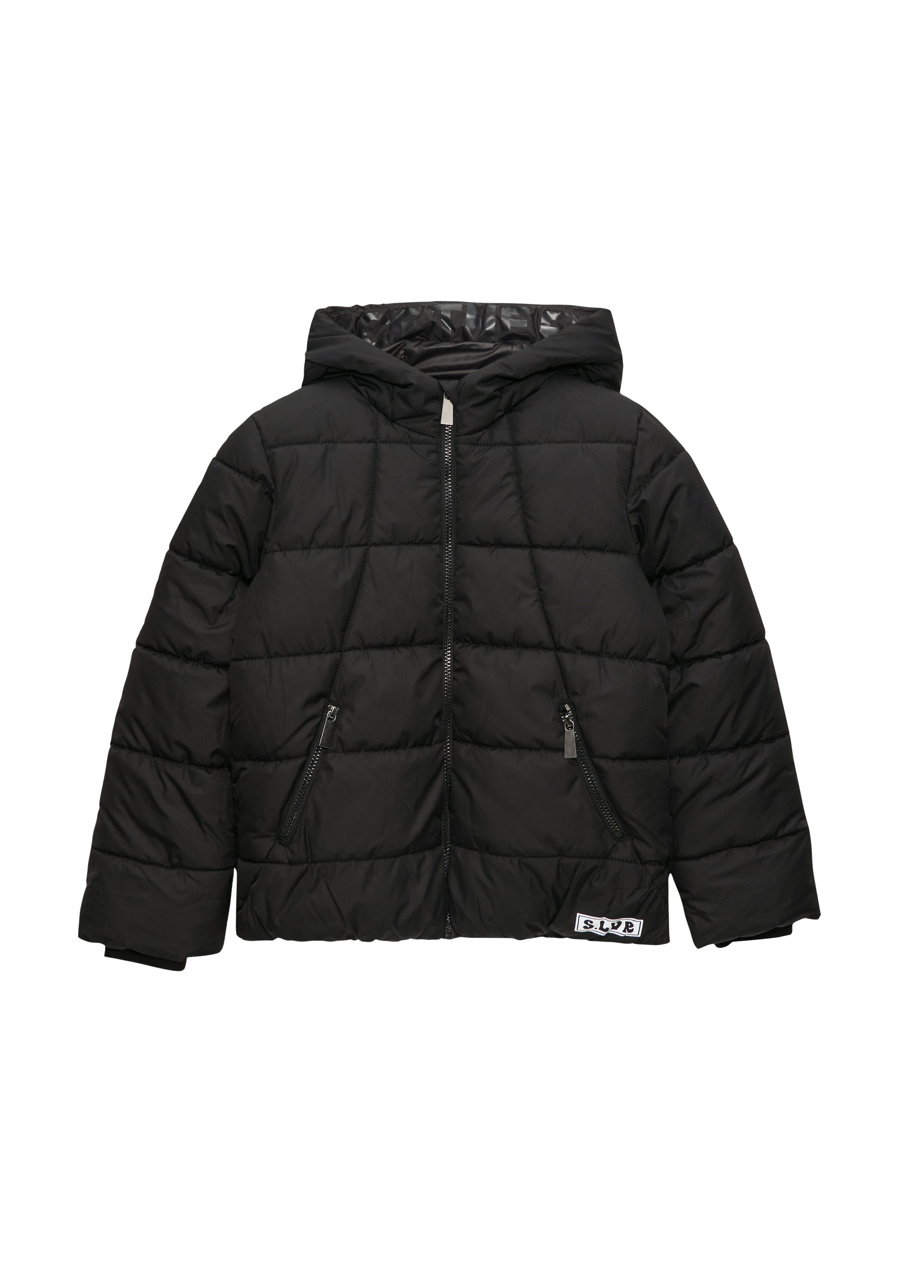 s.Oliver RED LABEL Junior Gewatteerde jas met een capuchon meisjes winterjassen maat XL (170/176) zwart