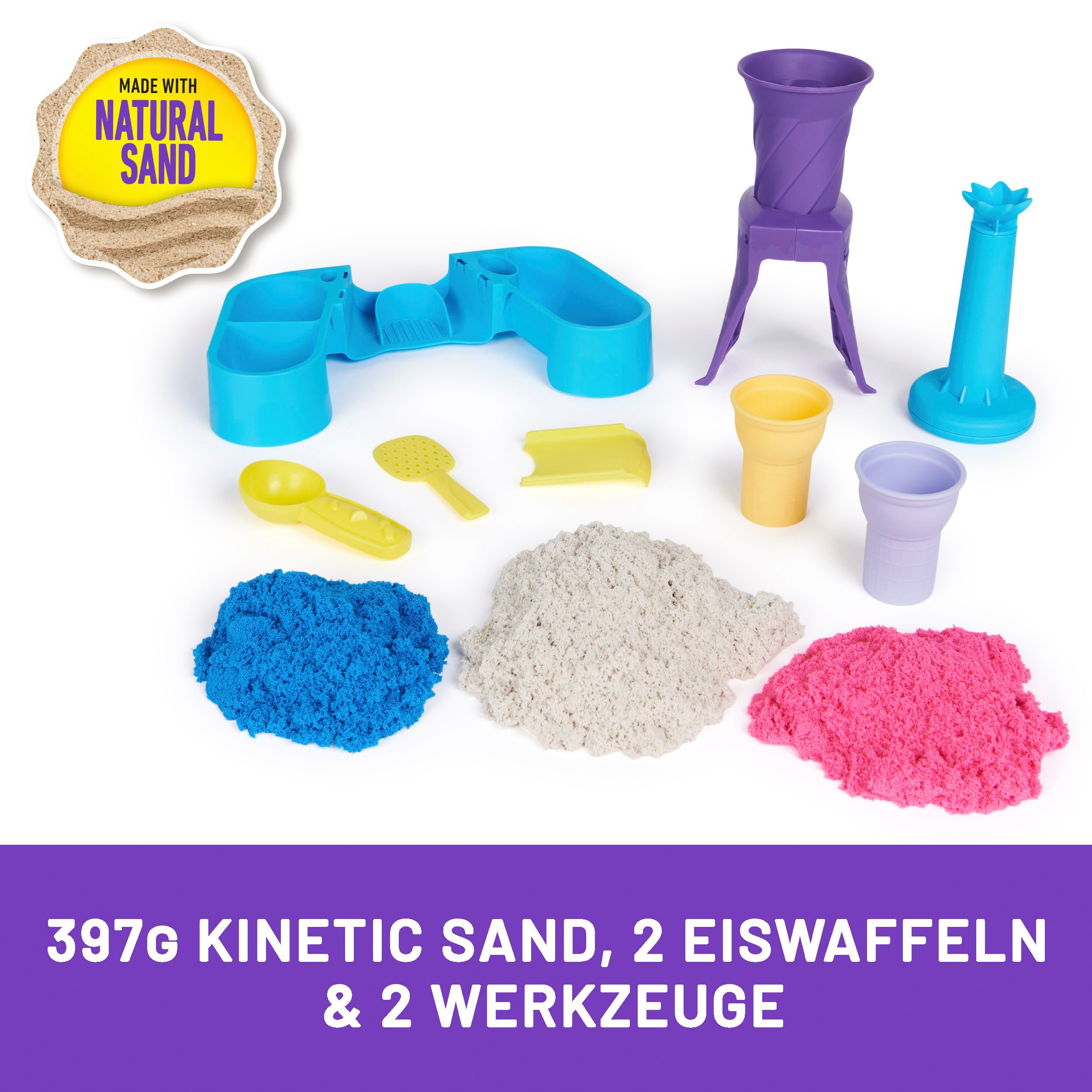 Spin Master Knutselset Kinetic Sand - Soft Serve Ice Cream Station 397g
