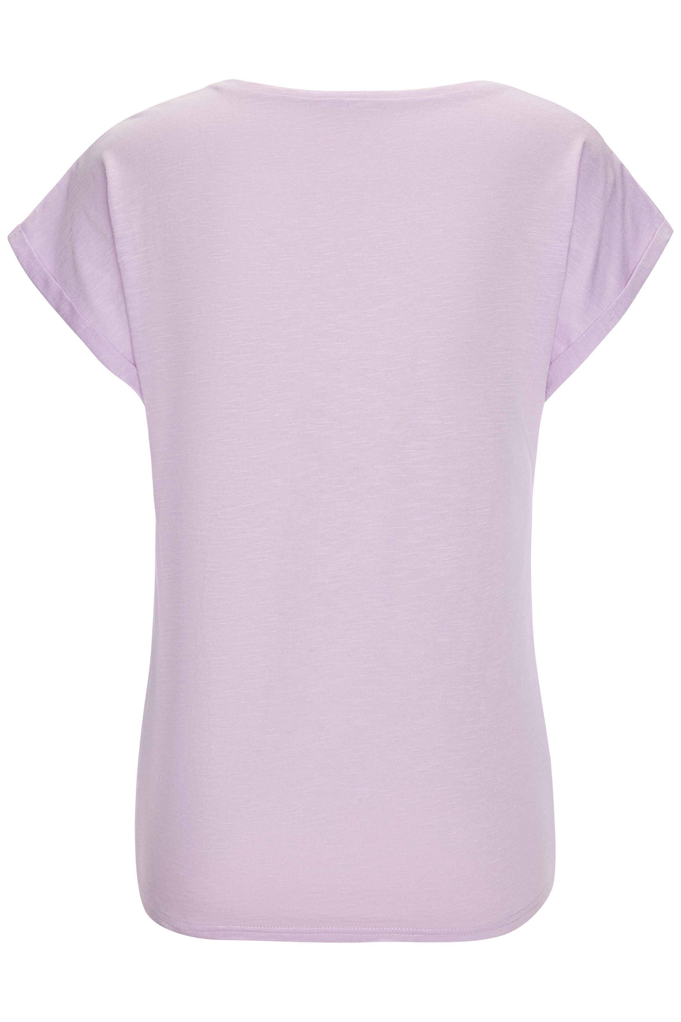 Beachtime T-shirt Met frontprint "Smile" in een zachte katoenkwaliteit