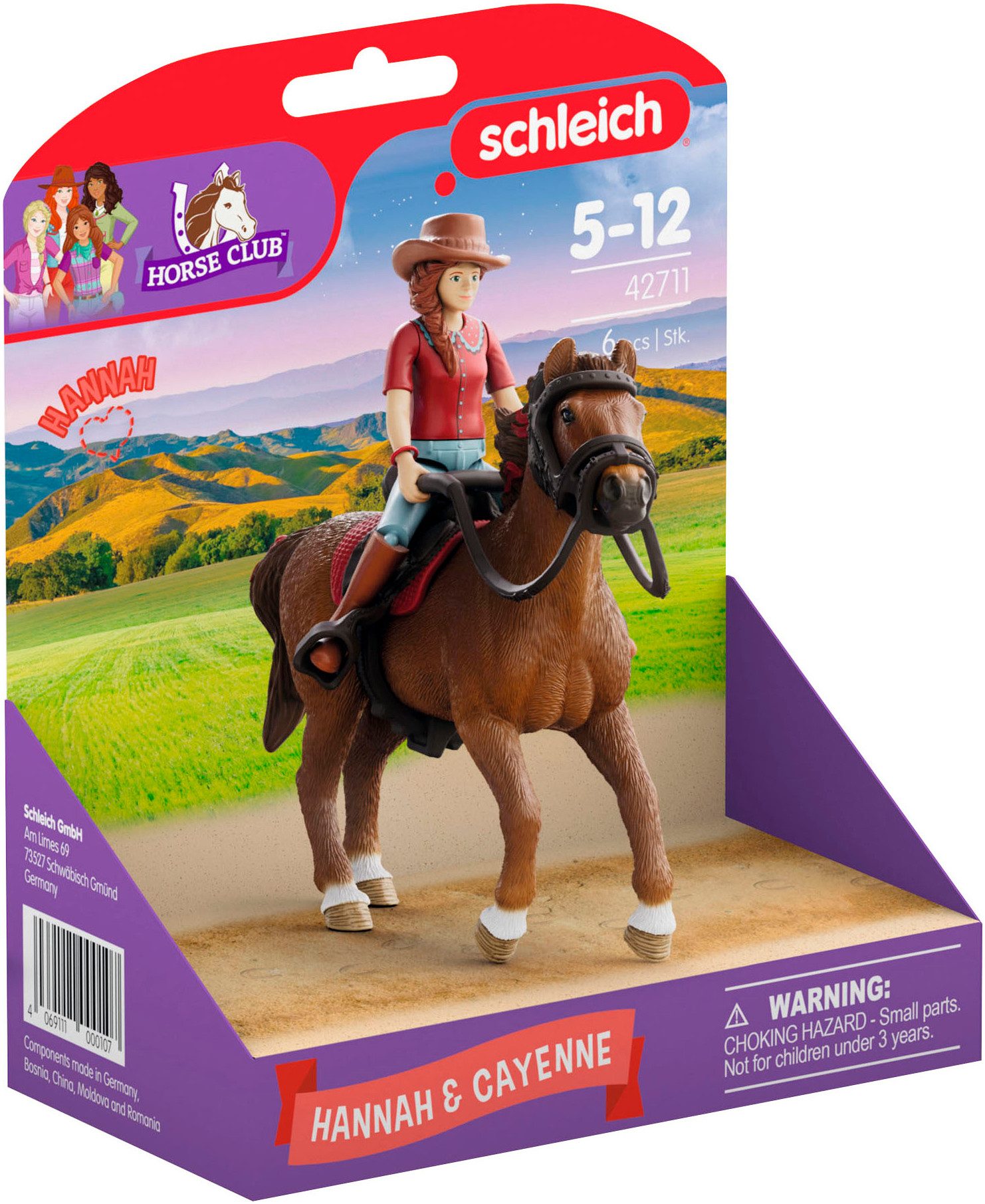 Schleich® Speelfiguur HORSE CLUB, Hannah & Cayenne (42711)