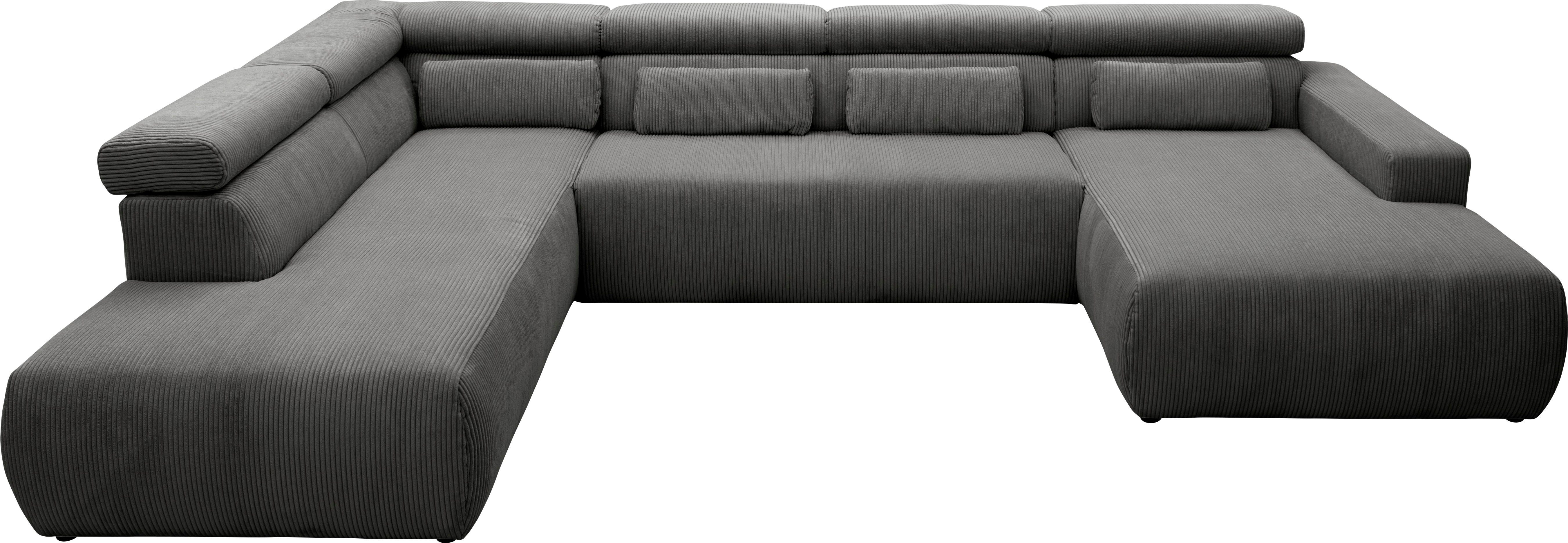 DOMO collection Zithoek Brandon Sitzbelastung 140 kg, mit Nierenkissen, U-Form met hoofdsteunverstelling, optionele zitdiepteverstelling, u-vorm
