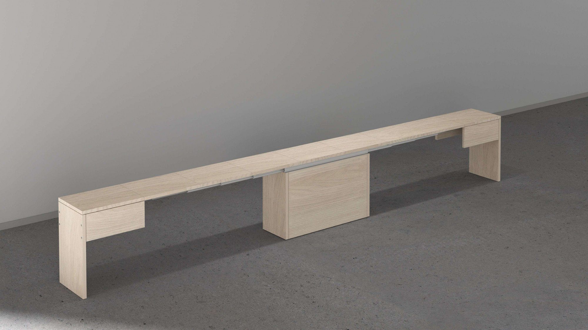 INOSIGN Zitbank Praktika, Zitbank, Bank met uittrekfunctie, uittrekbaar van 66 naar 290 cm (1 stuk)