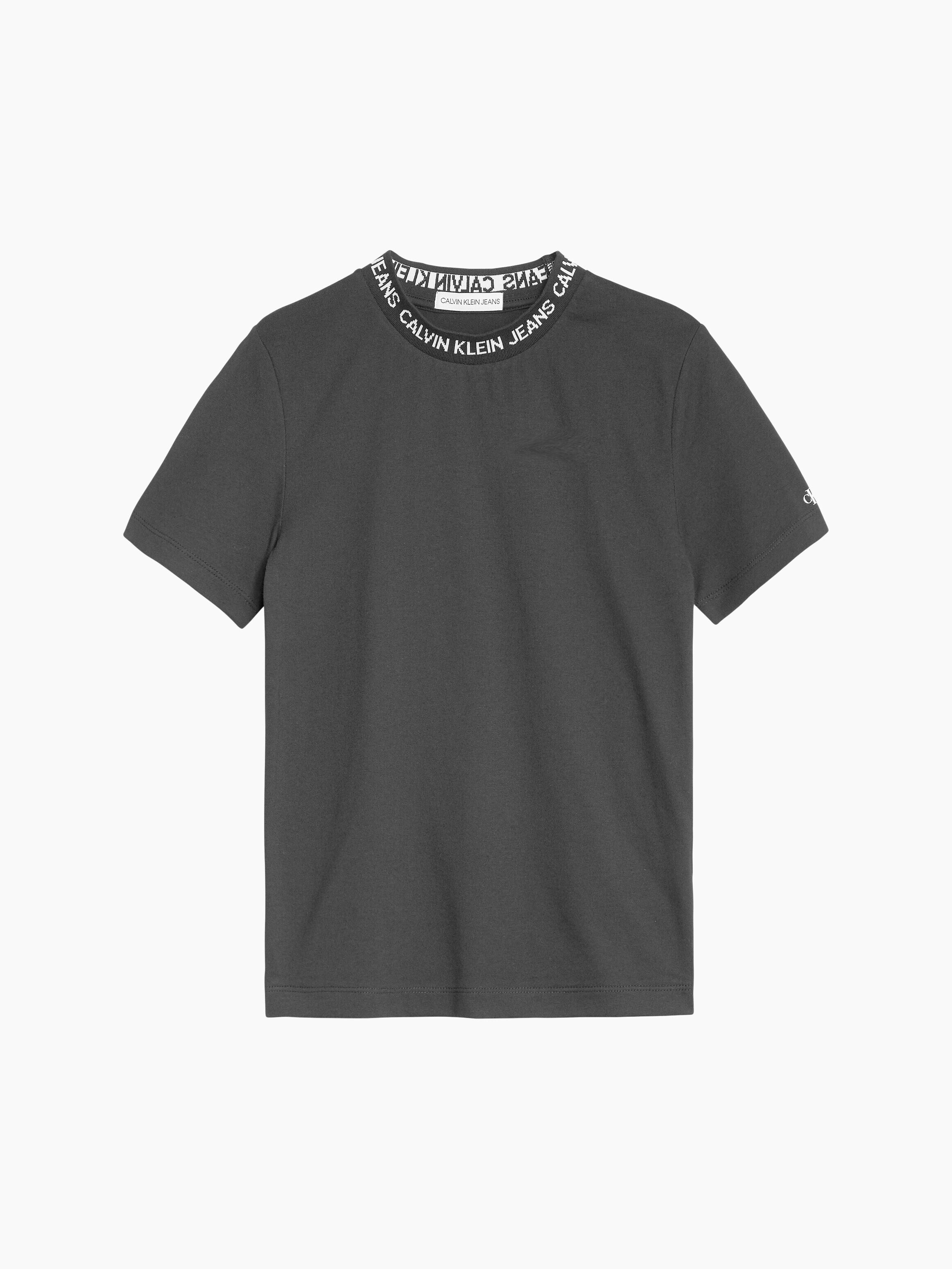 Calvin Klein T-shirt INTARSIA LOGO T-SHIRT voor kinderen tot 16 jaar, logo-opdruk bij de hals