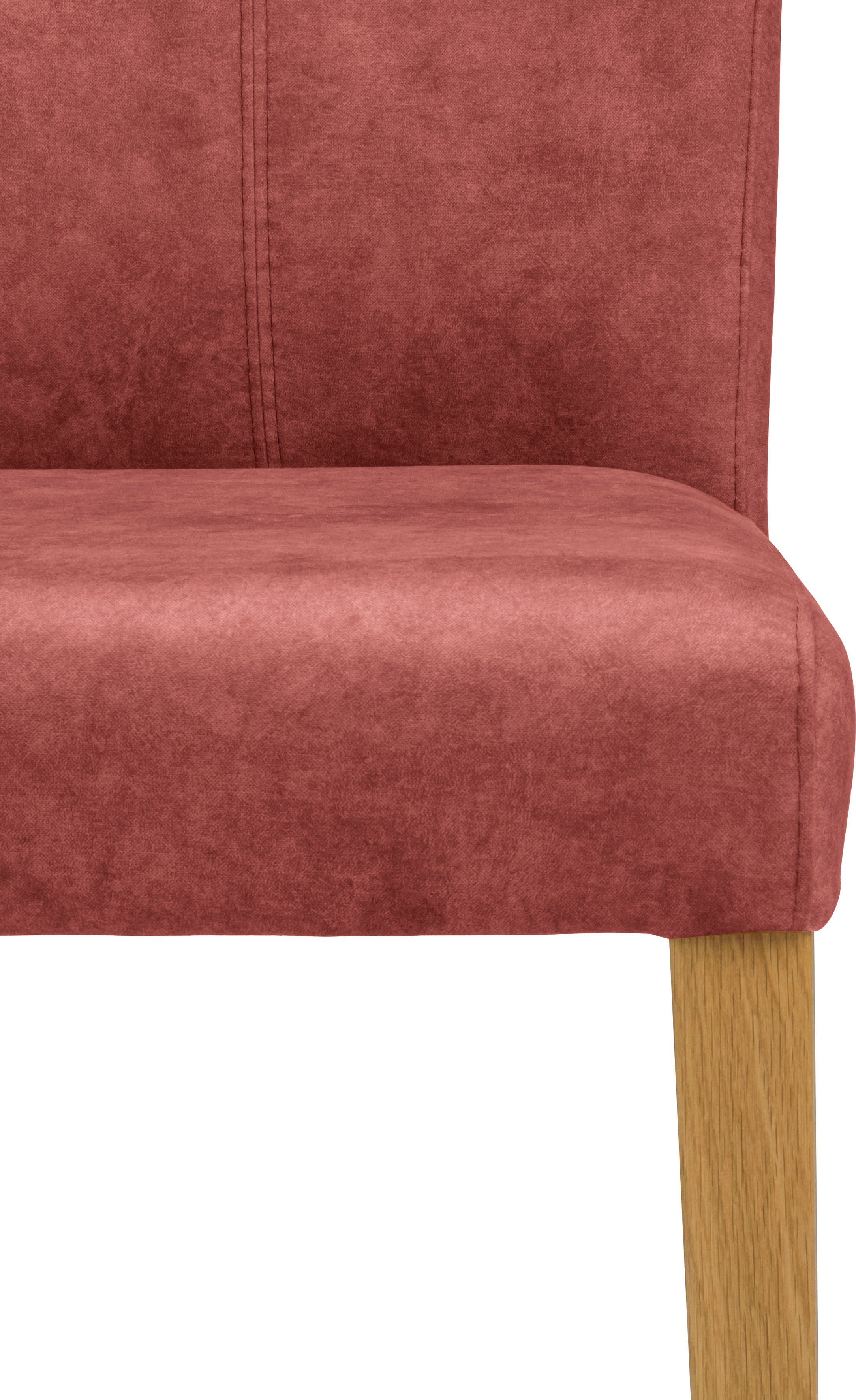 Home affaire Eetkamerstoel Aspen gestoffeerde stoel Massief houten frame, in veel bekledingskwaliteiten landhuis (set, 2 stuks)